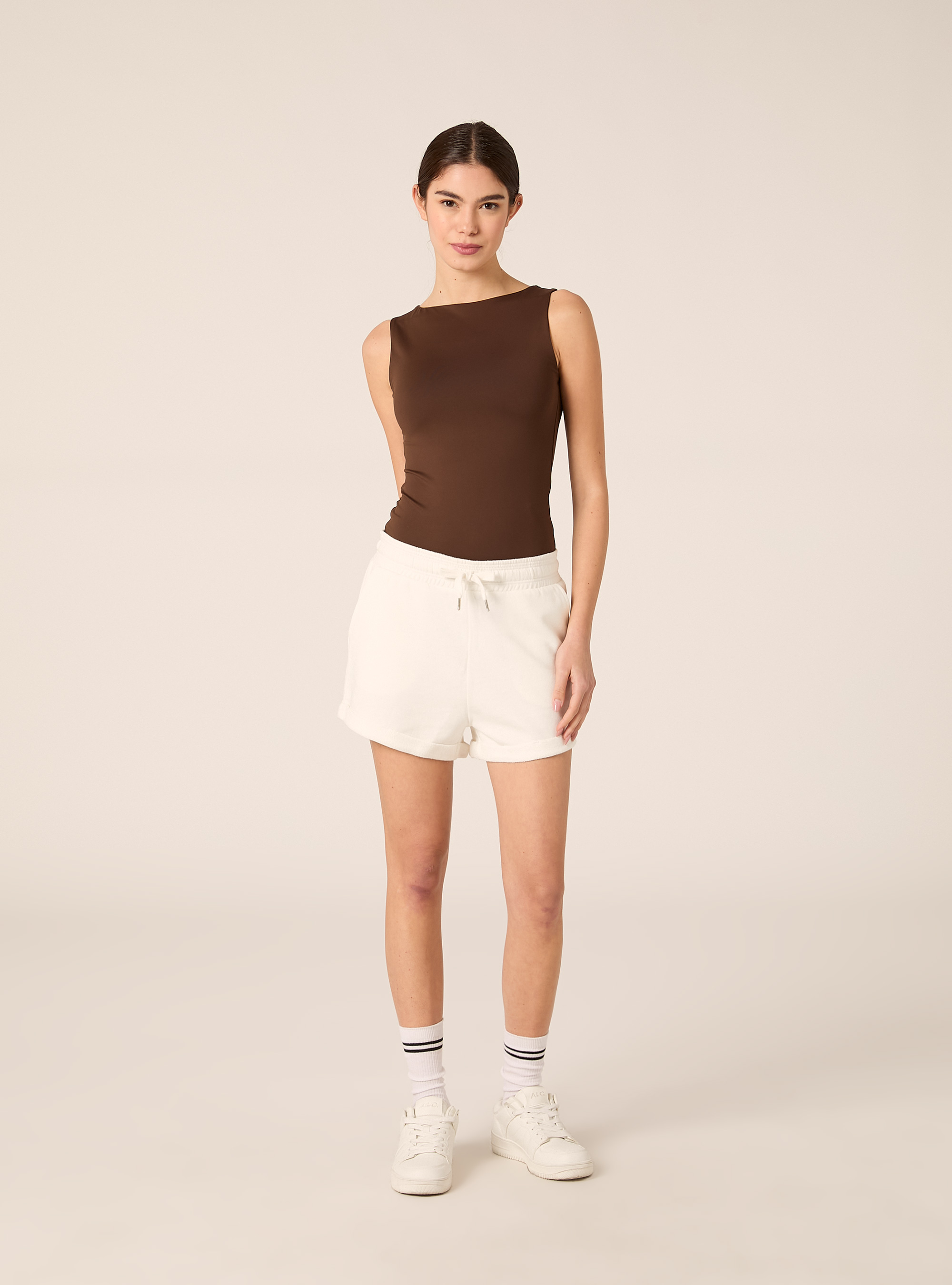 Shorts basic in felpa, WH2 WHITE