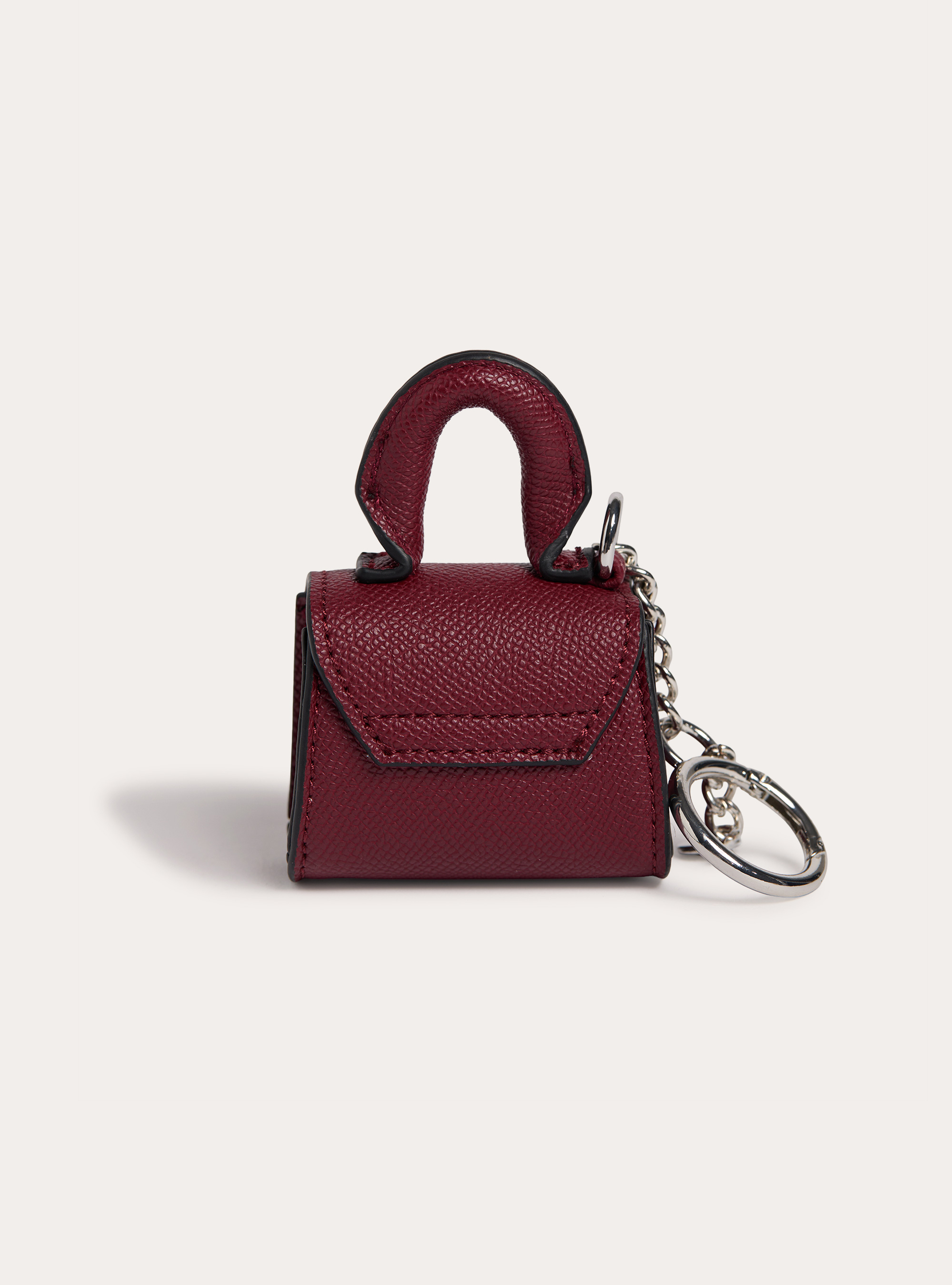 Mini bag-shaped keyring, BO1 BORDEAUX DARK