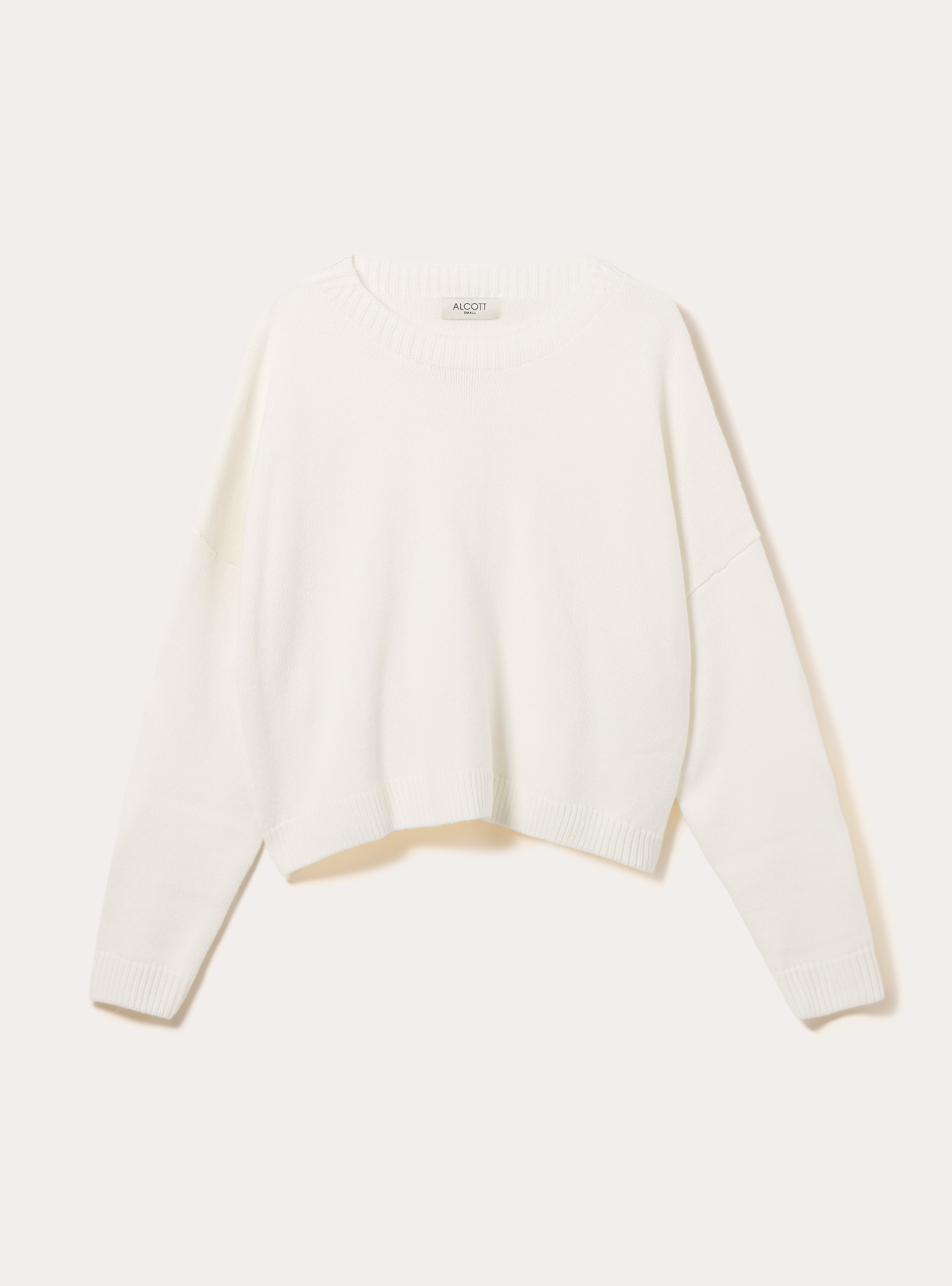 Basic crew neck pullover, WH1 OFF WHITE