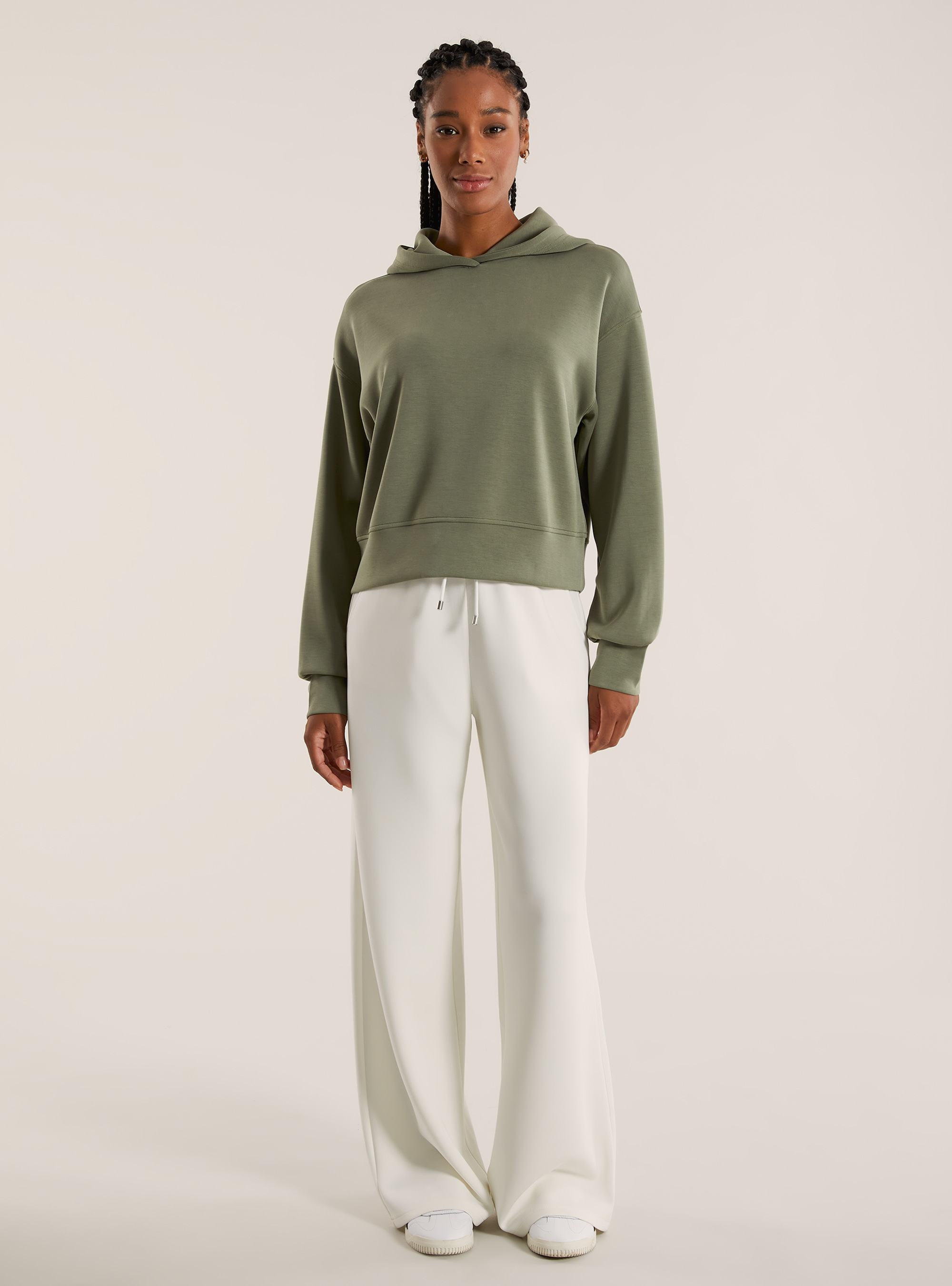 Felpa cropped soft touch, KY2 KAKY MEDIUM