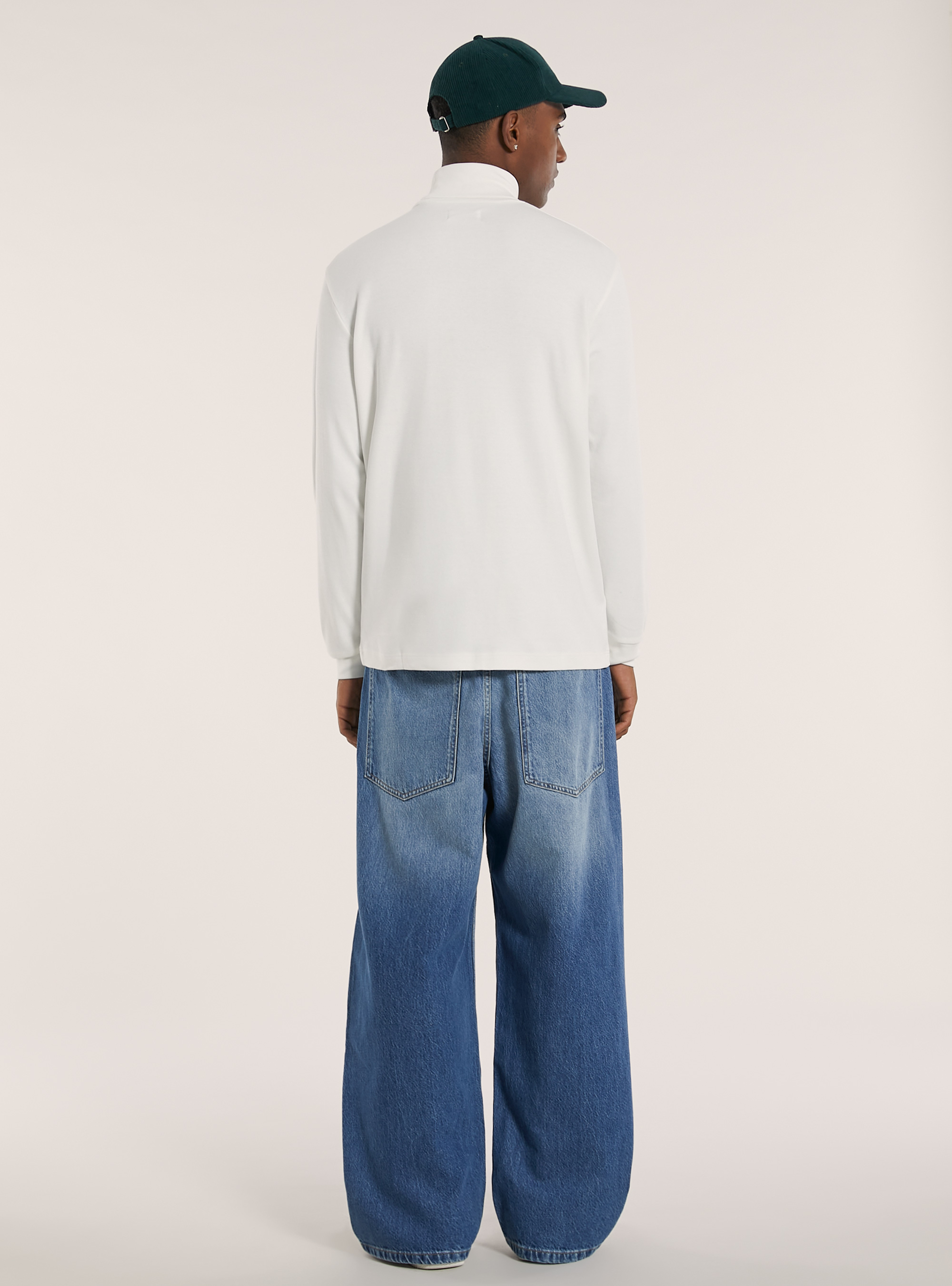 Maglietta a maniche lunghe a collo alto, WH2 WHITE