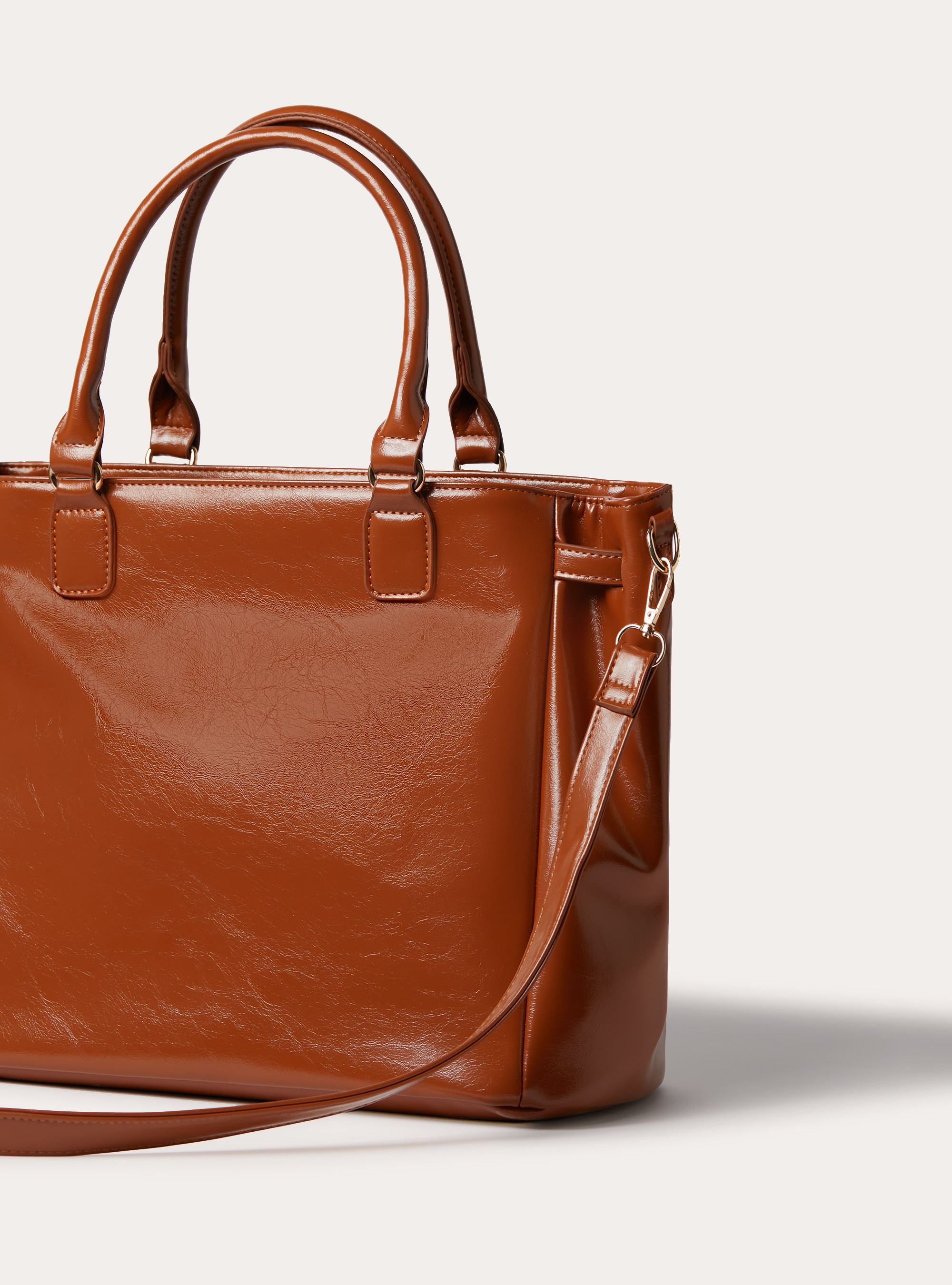 Bolso de mano efecto piel, TB2 TOBACCO MEDIUM