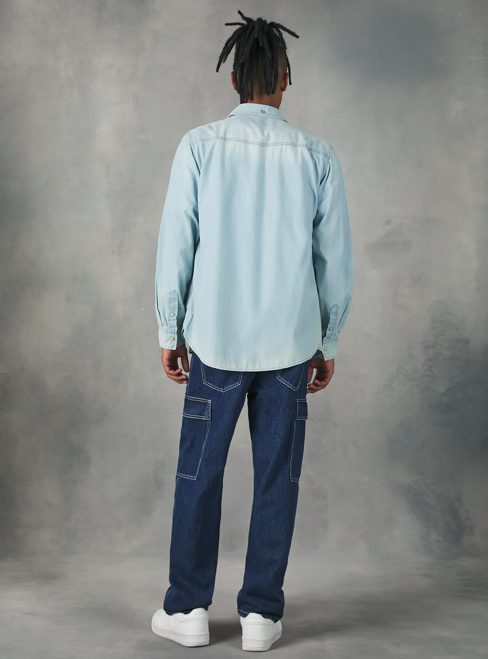 Camisa vaquera, AZUL