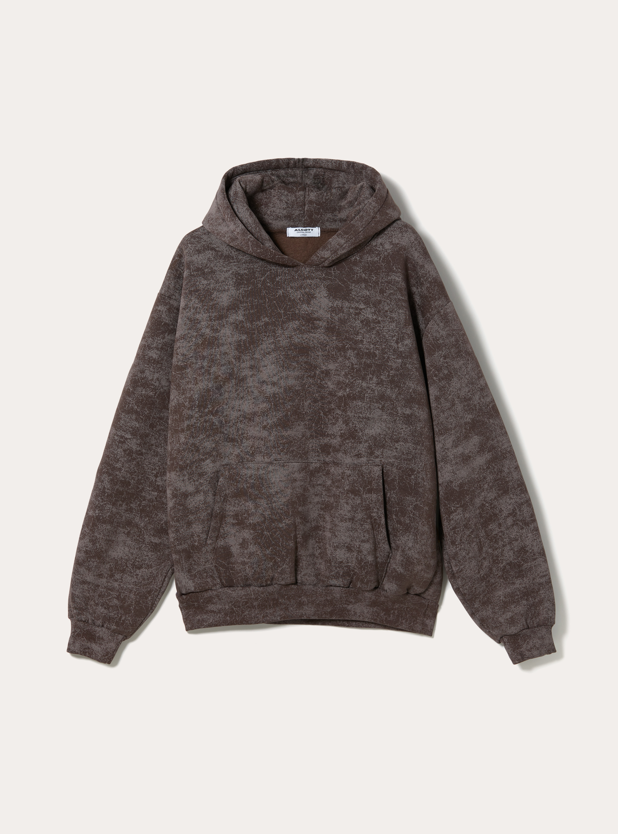 Marmoriertes Sweatshirt mit kastenförmiger Passform, BR2 BROWN MEDIUM