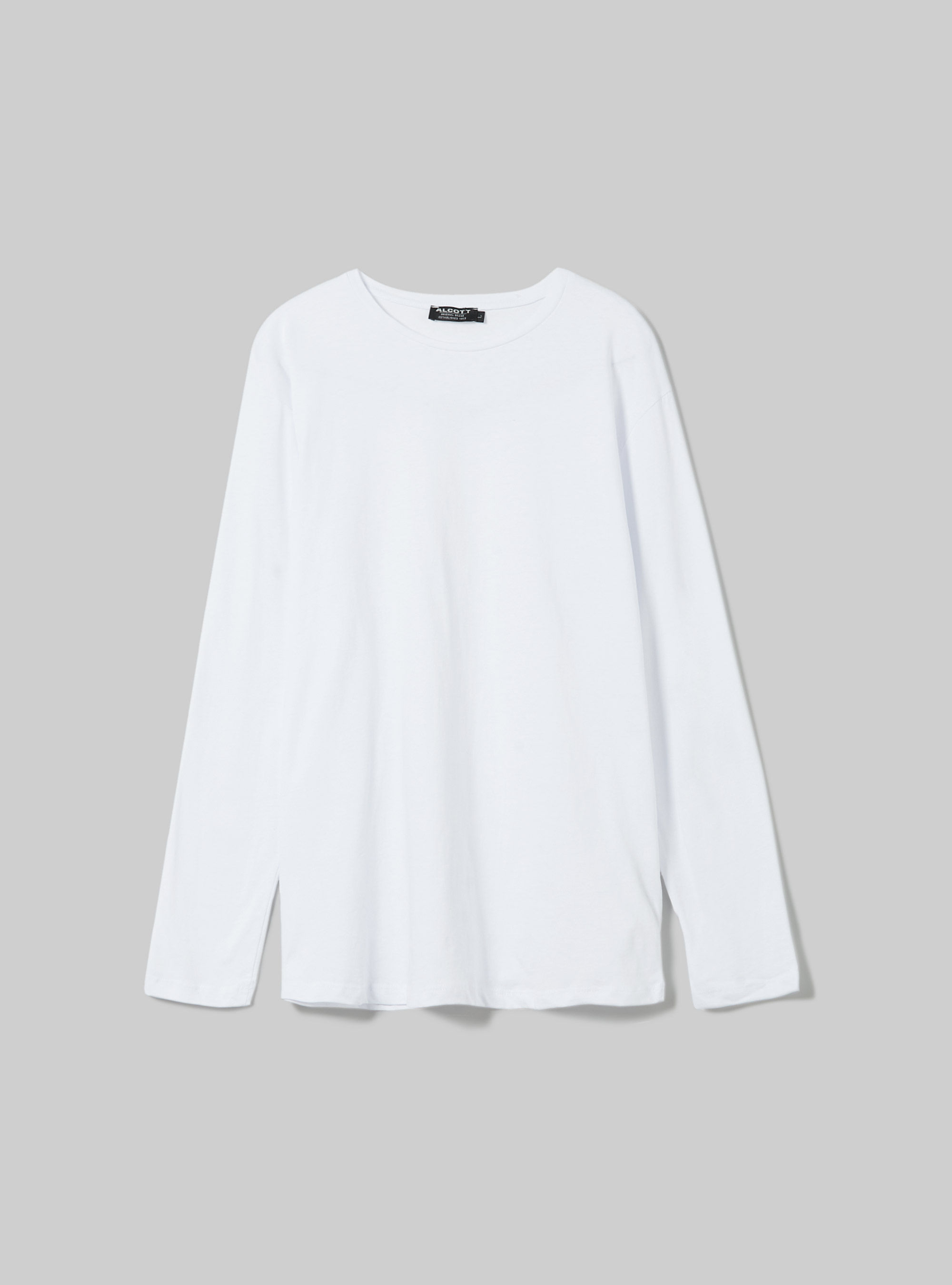 Camiseta de algodón de manga larga, WH2 WHITE