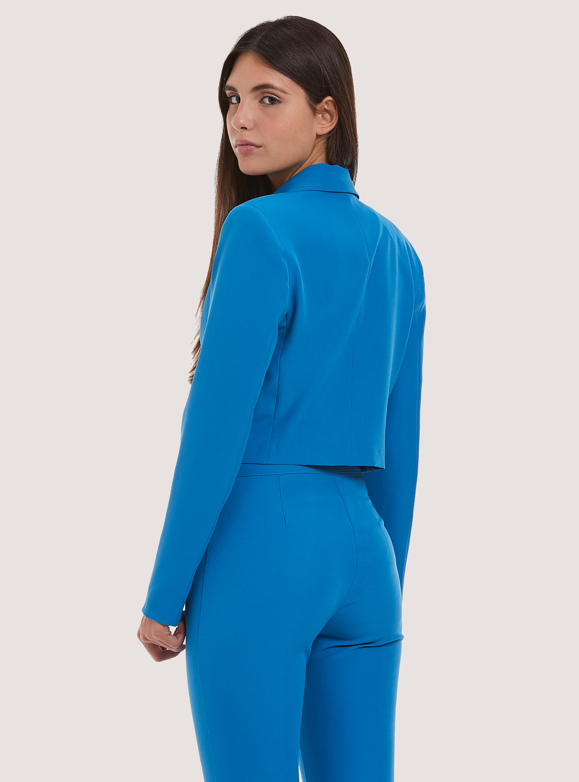 Blazer cropped Made in Italy, AZ2 AZURE MEDIUM