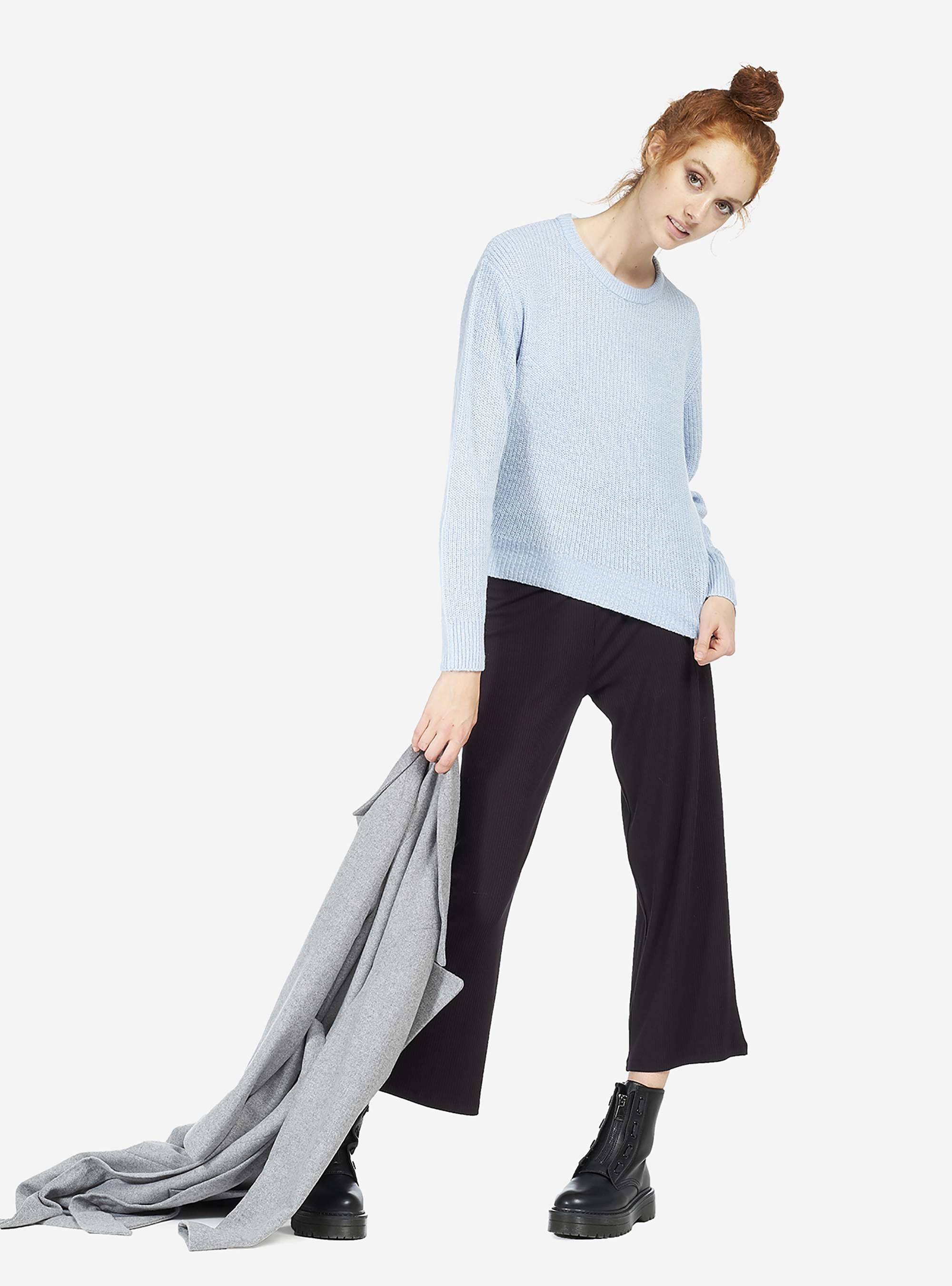 COULOTTE TROUSERS, BLACK