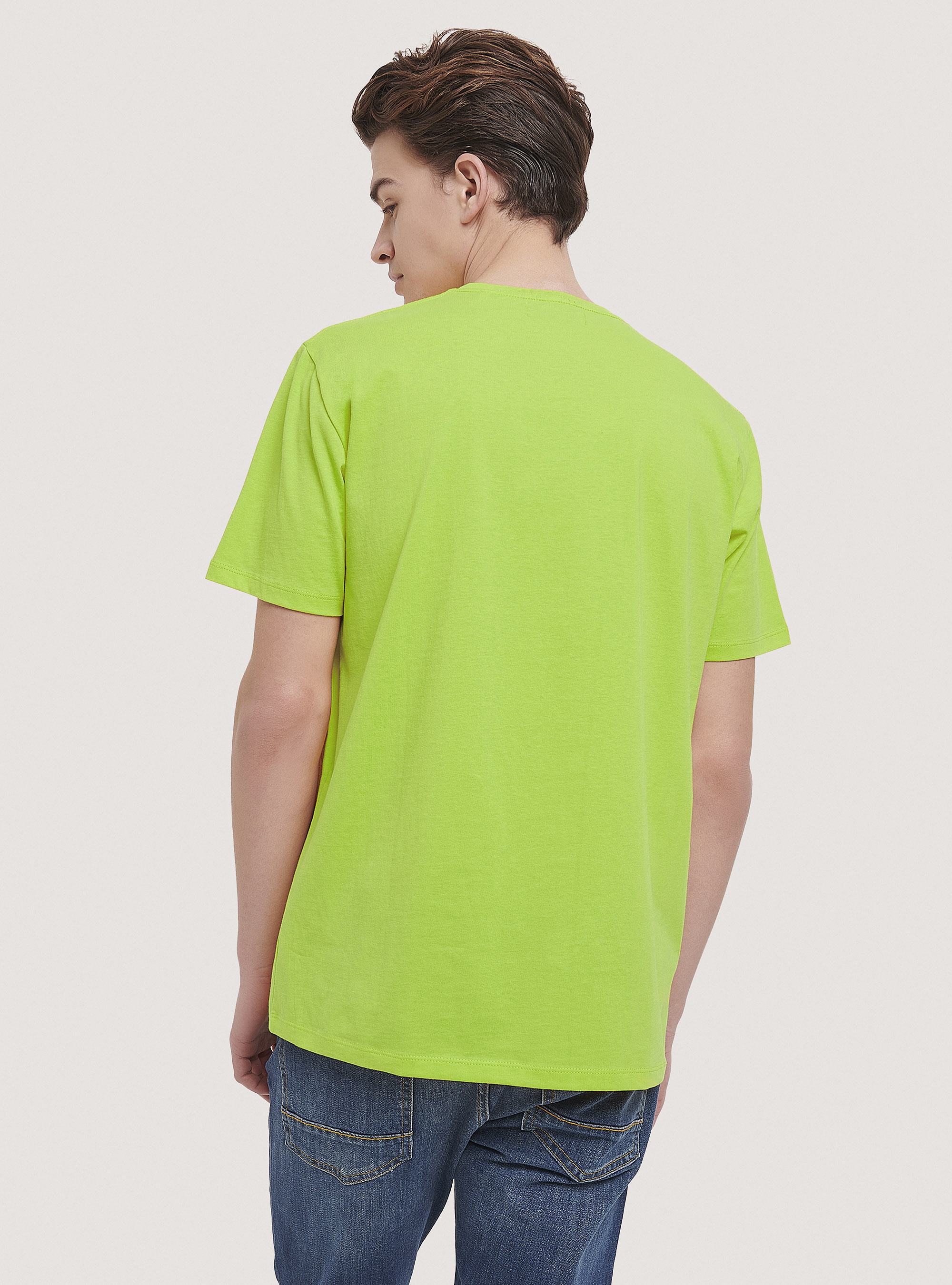 Crew-neck cotton t-shirt, GC2 MEDIUM ACID GREEN