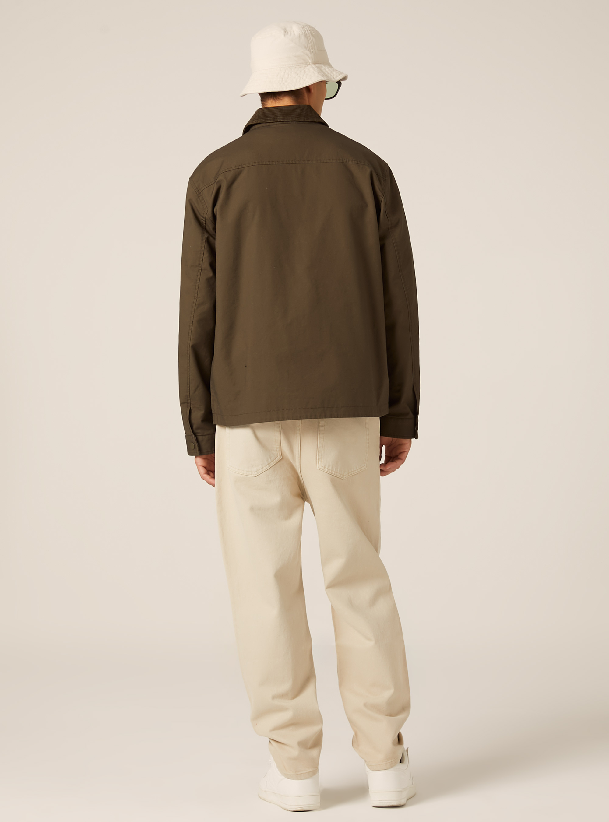 Boxy fit canvas jacket, KY1 KAKY DARK