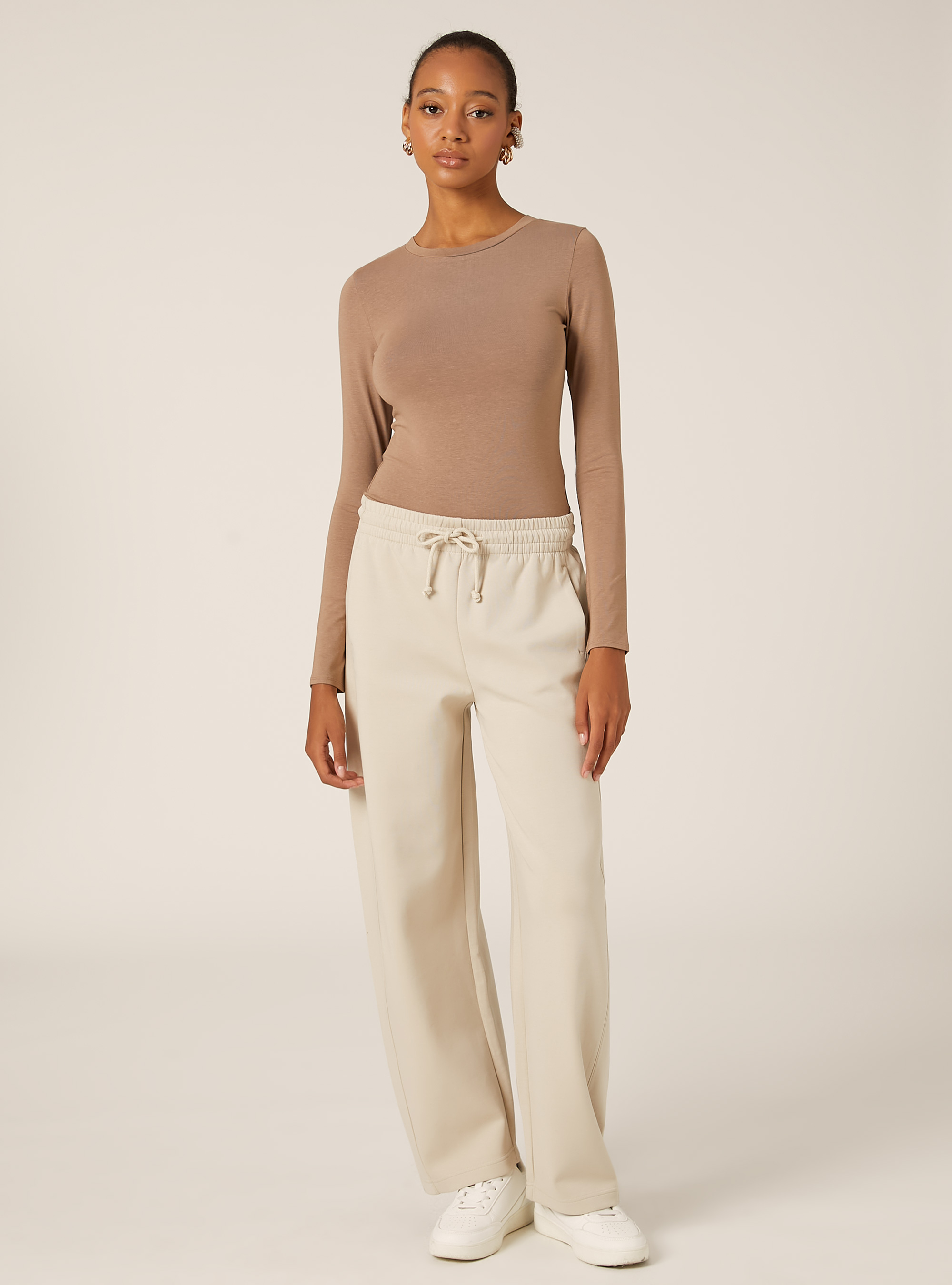 Long-sleeved bodysuit, BR3 BROWN LIGHT