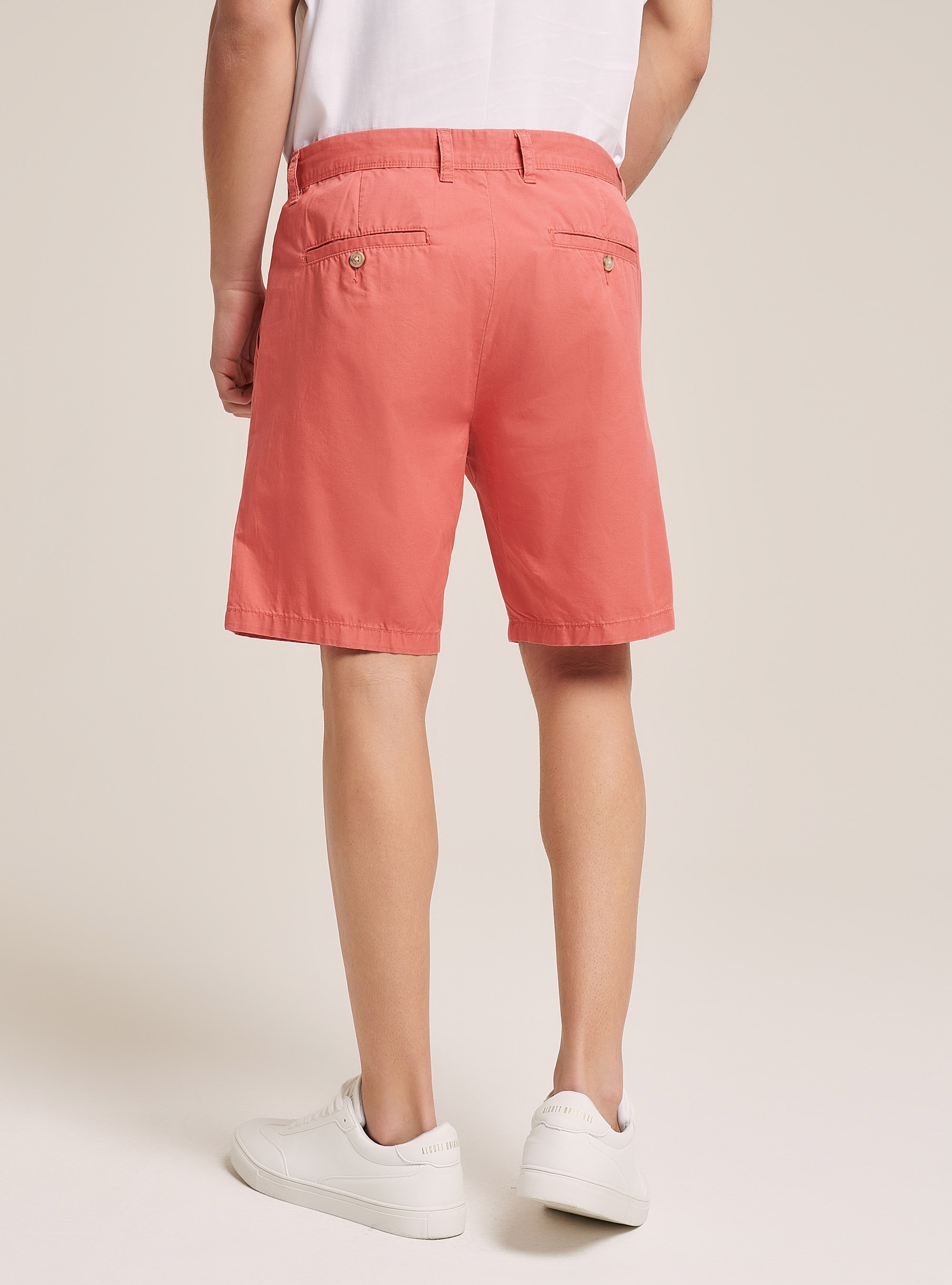 Bermudas básicas de sarga, C060 CORAL