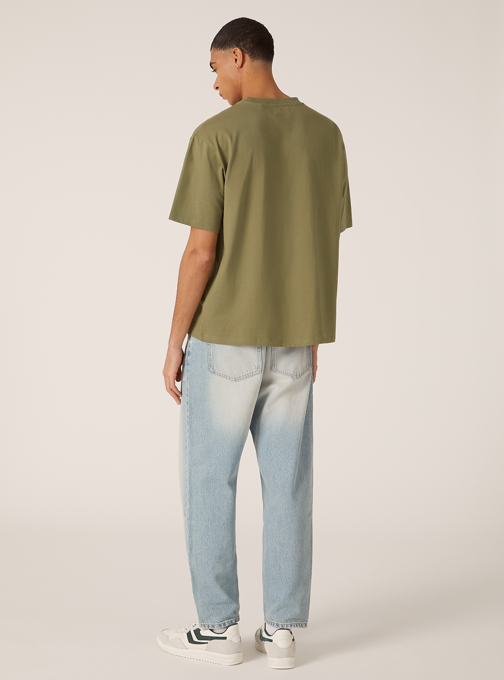 Boxy fit cotton T-shirt, KY2 KAKY MEDIUM