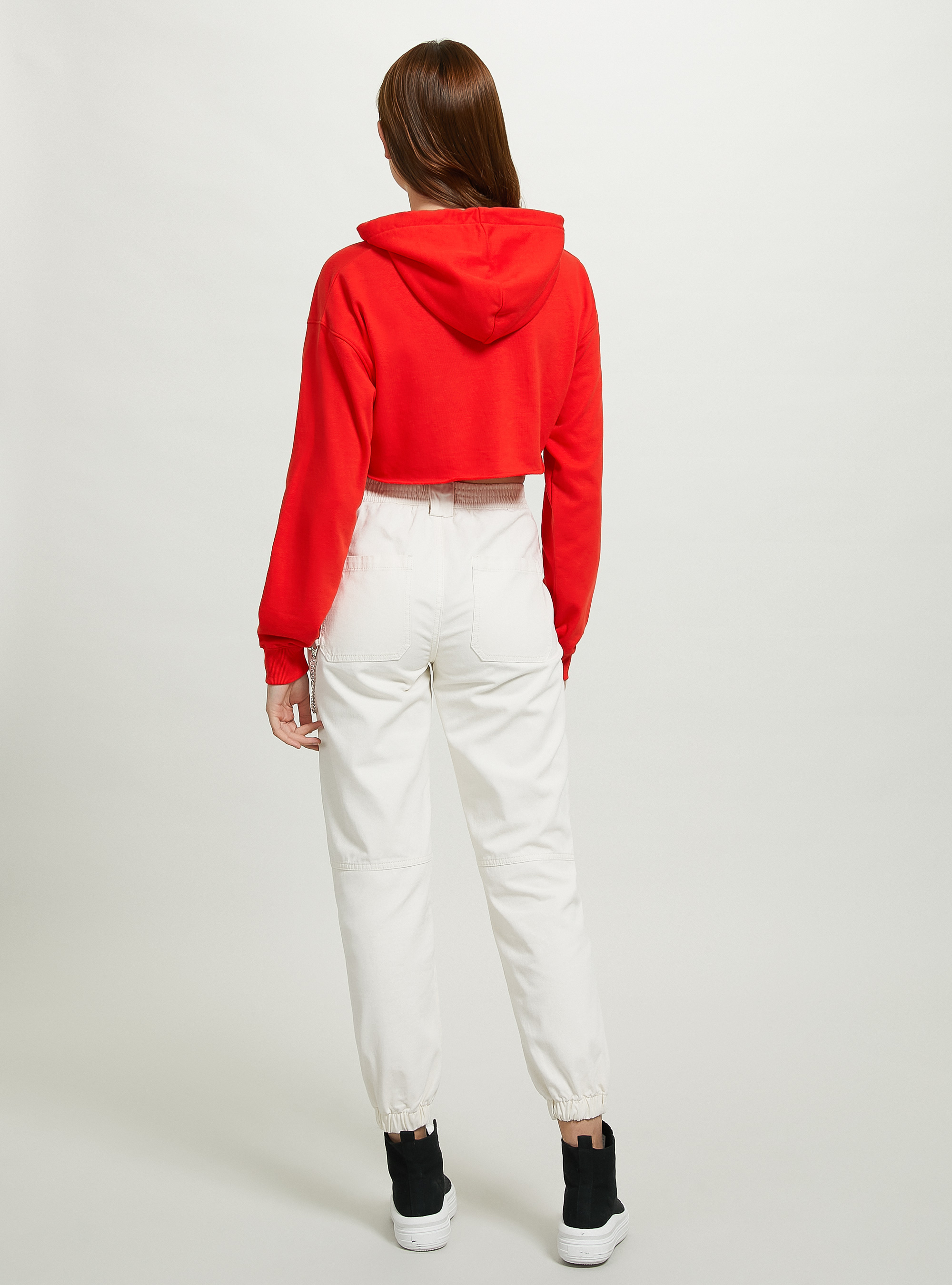 Sweat à capuche court, RD2 RED MEDIUM