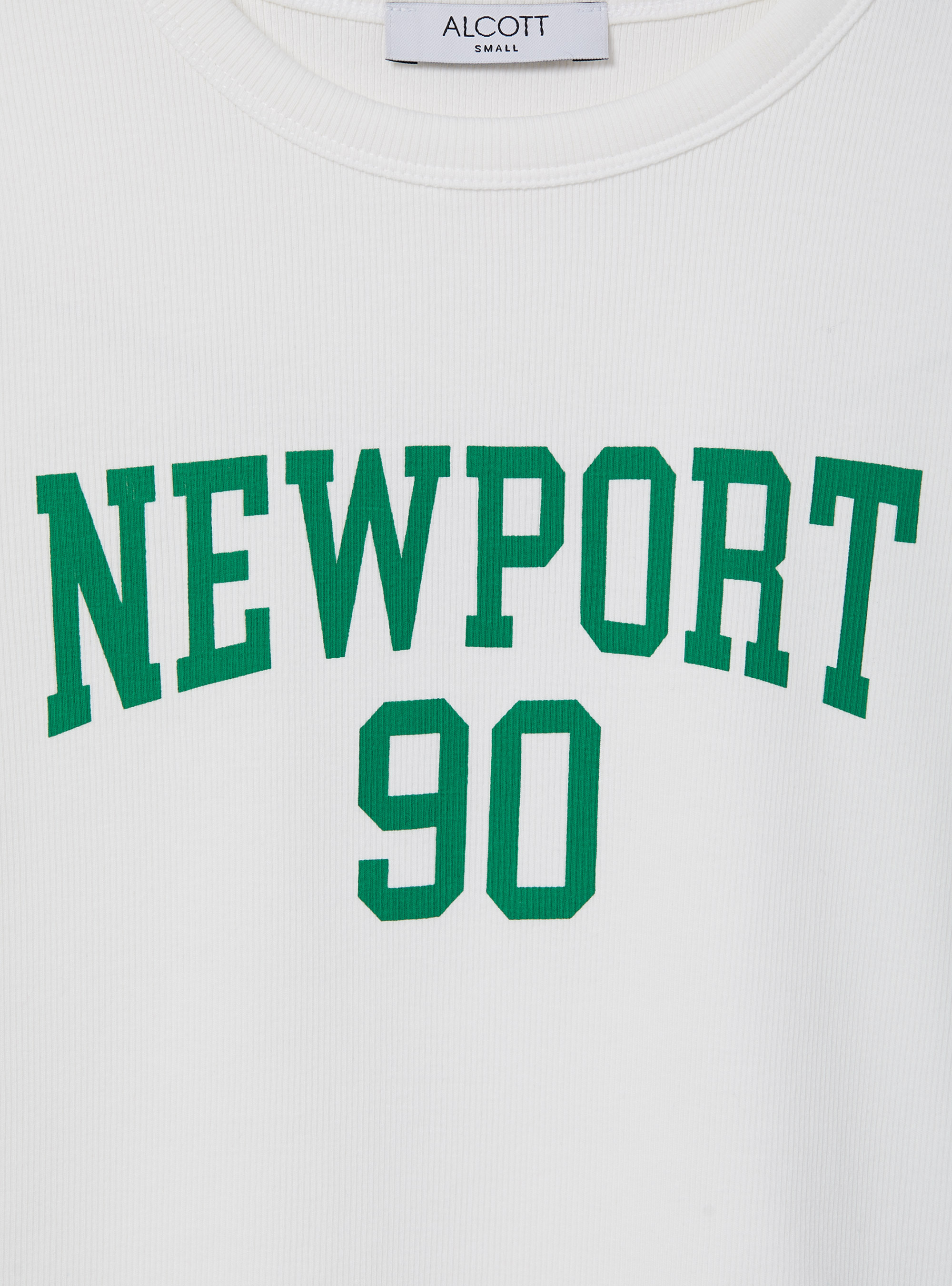 T-shirt court avec imprim&eacute; universitaire, WH2 WHITE