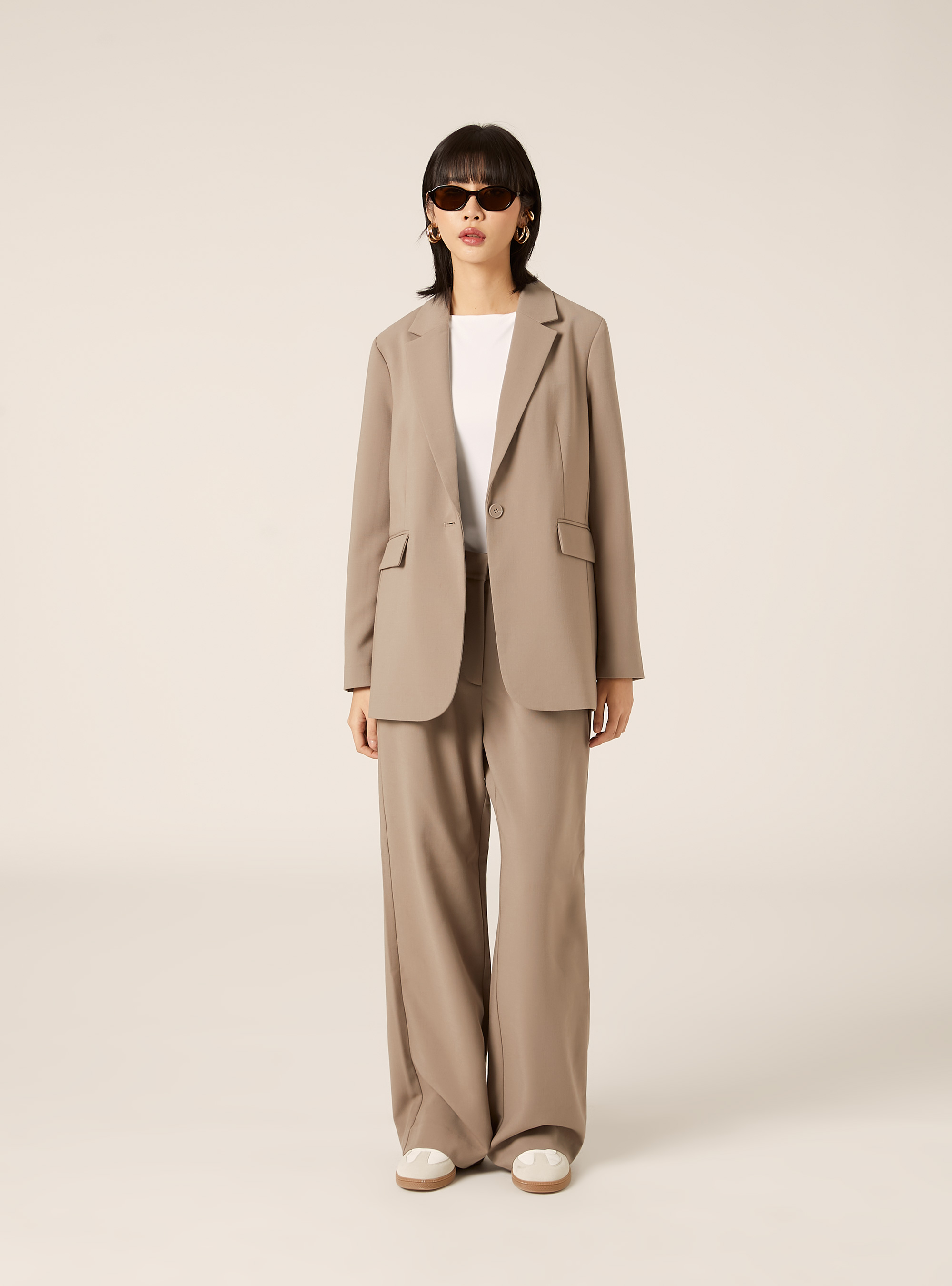 Blazer monopetto regular, BR3 BROWN LIGHT