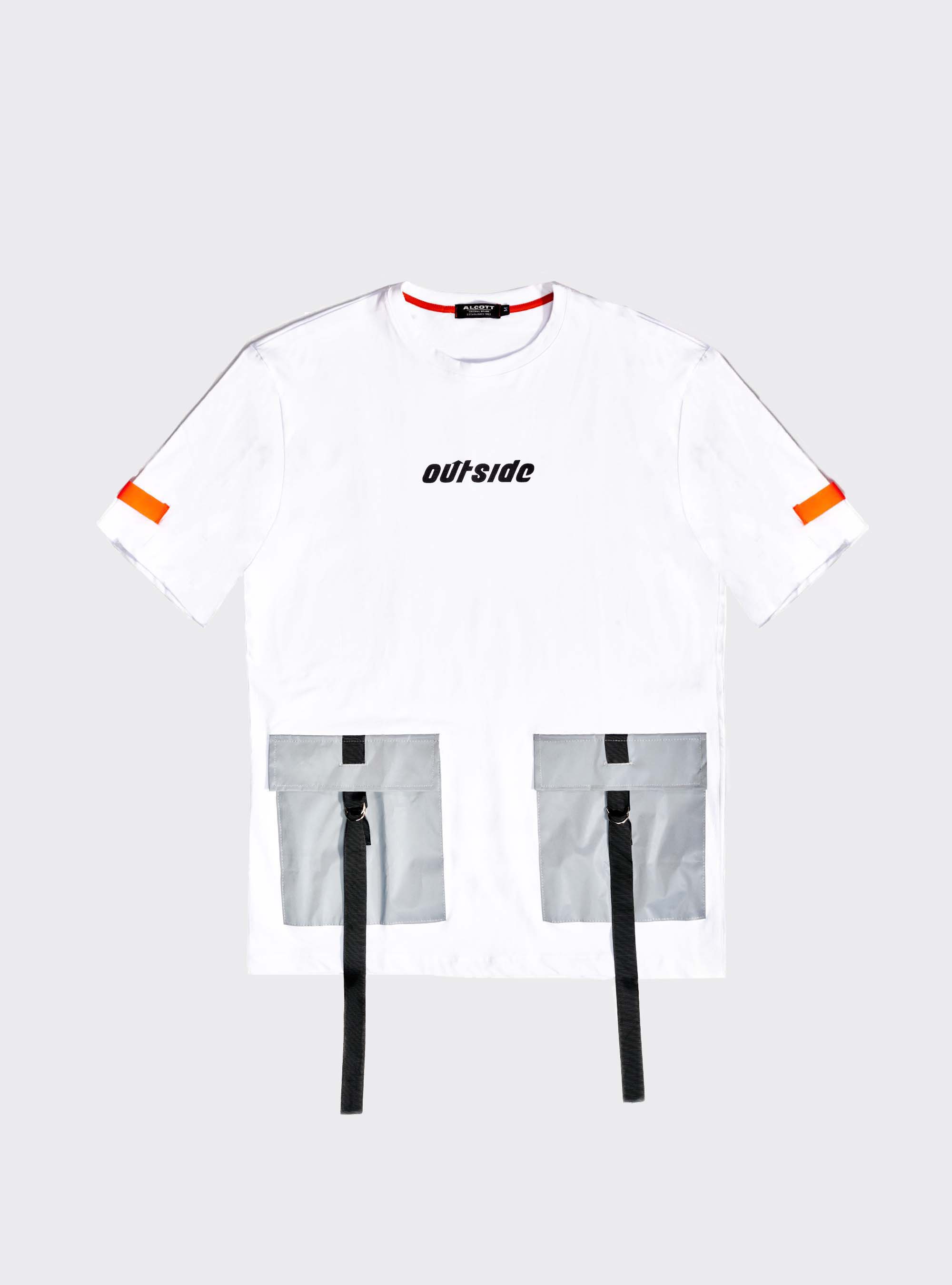 T-shirt con tasche reflective, WHITE