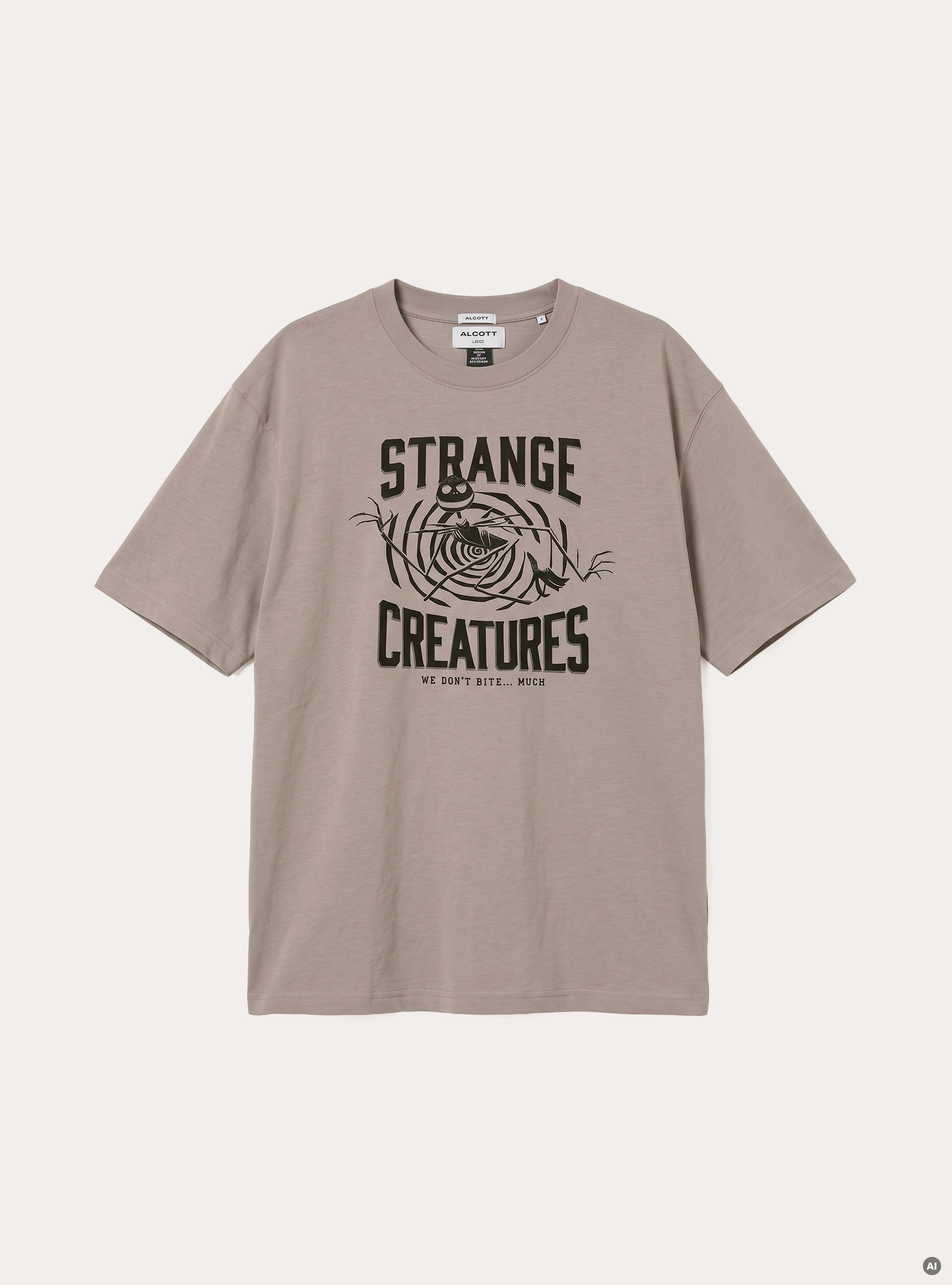 Camiseta con estampado Strange Creatures Nightmare Before Christmas / Alcott, GY2 GREY MEDIUM