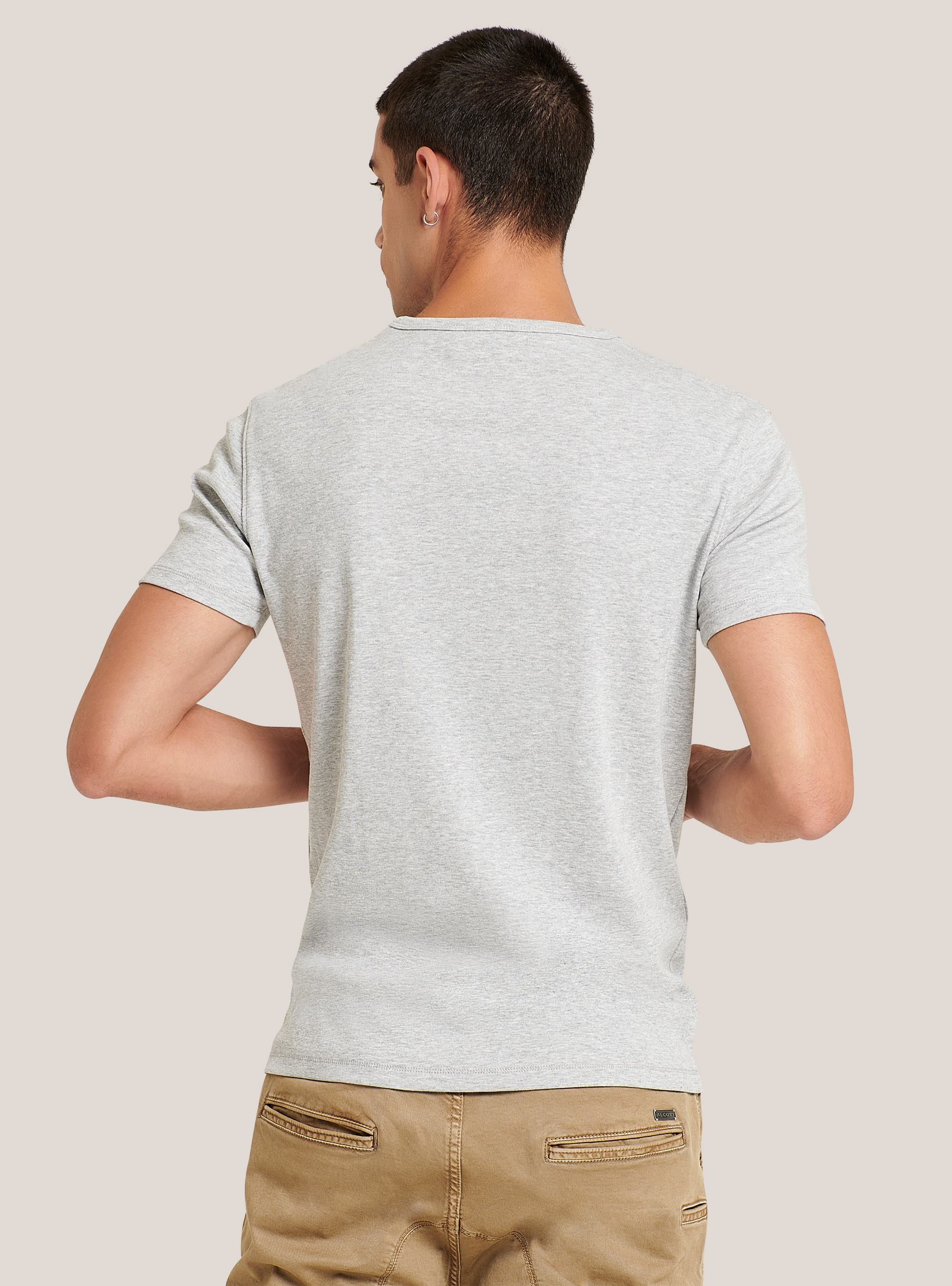 T-shirt basique, C143 LIGHT GREY M