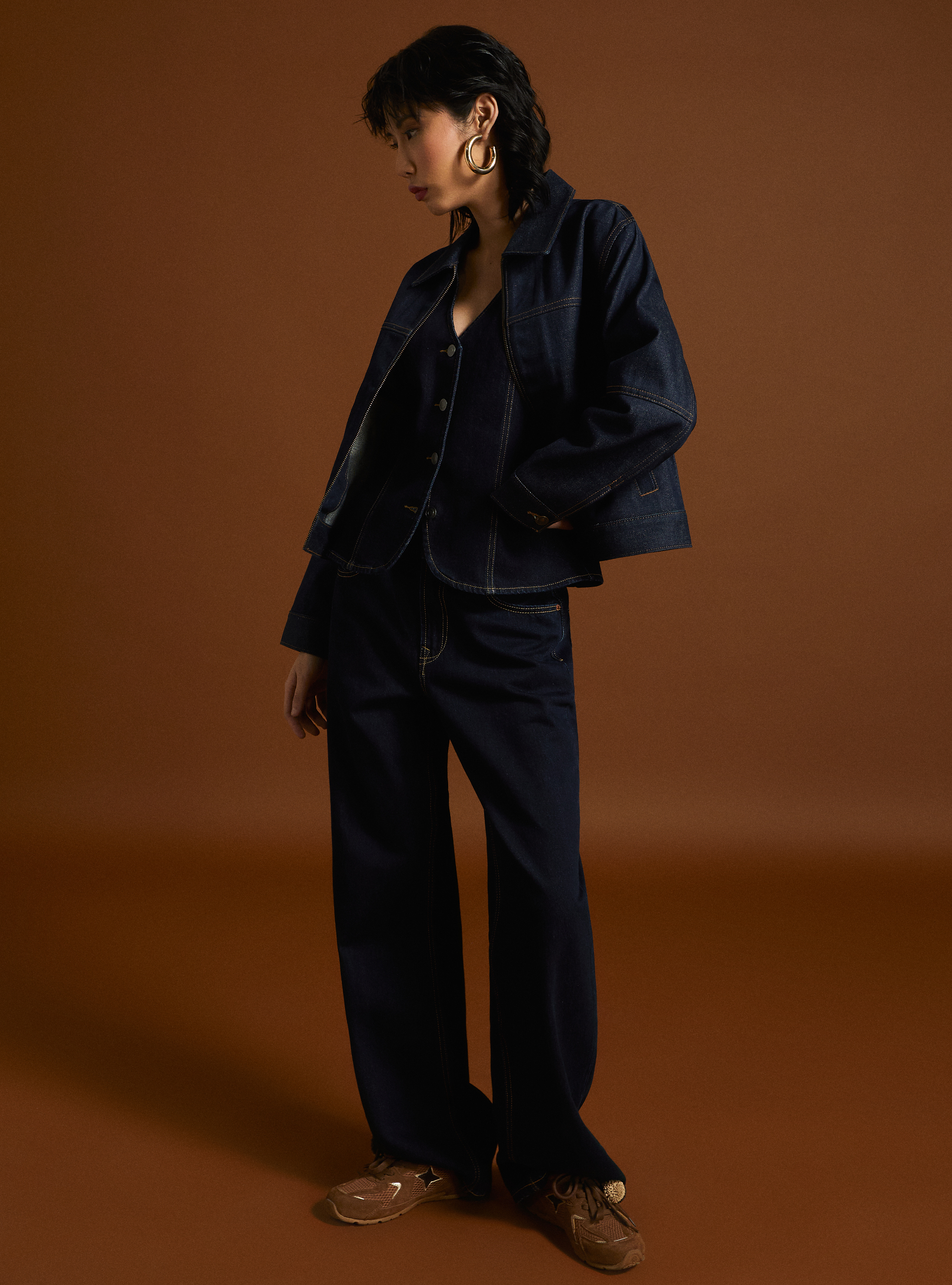 Giubbotto in denim, D003 MEDIUM BLUE