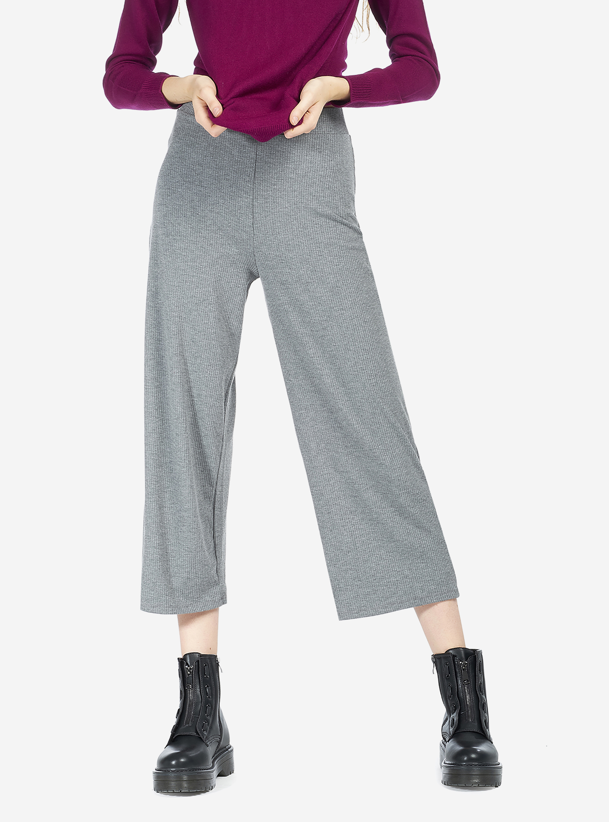 Pantalon jupe-culotte, C150 GREY M