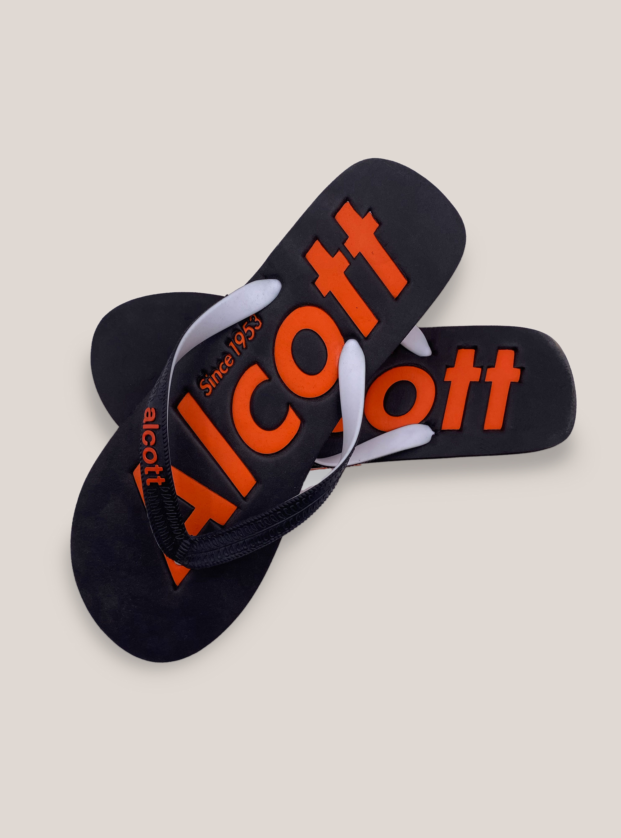 Infradito con logo, NERO