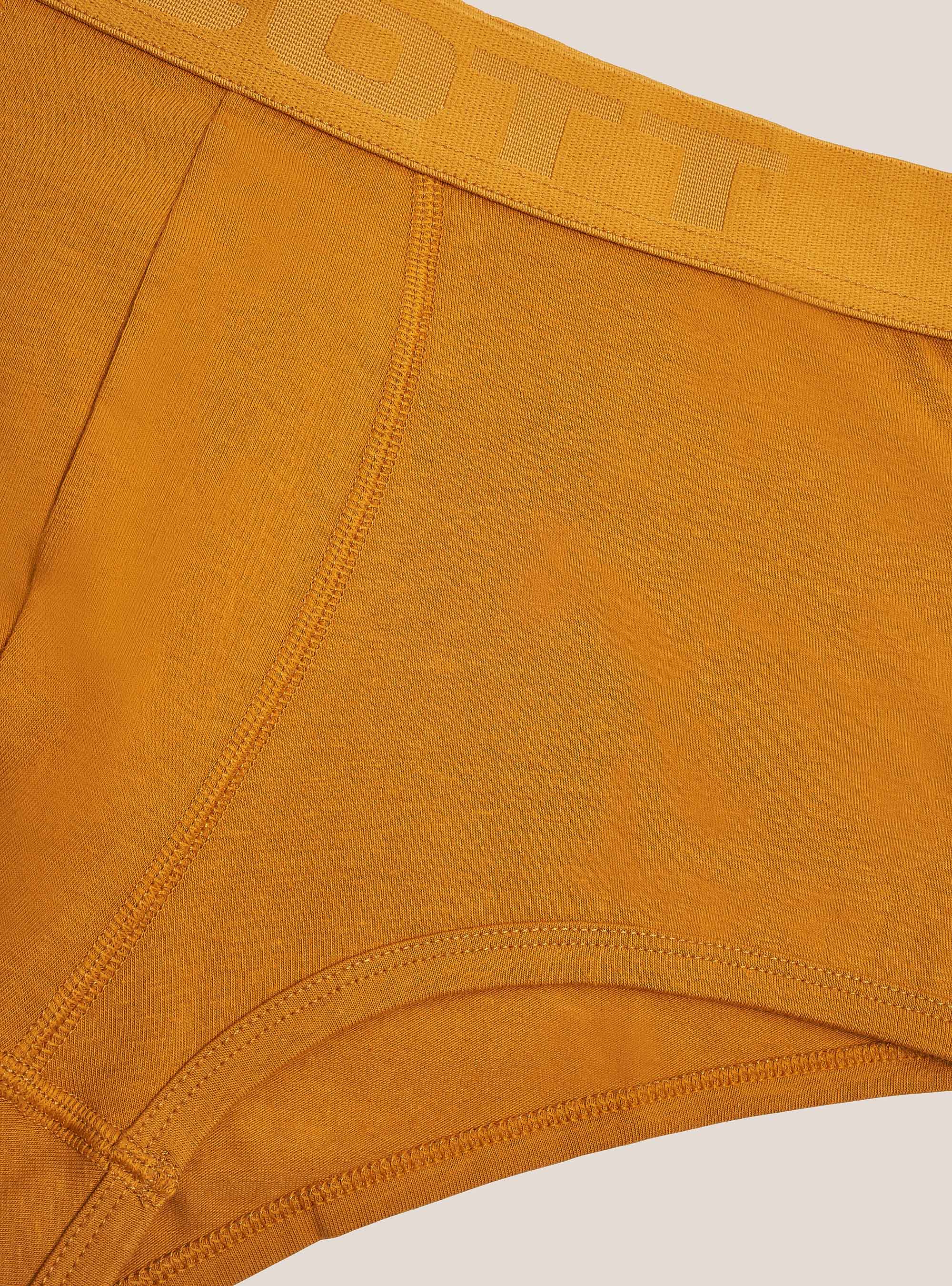 Stretch cotton boxer shorts with logo, HONEY