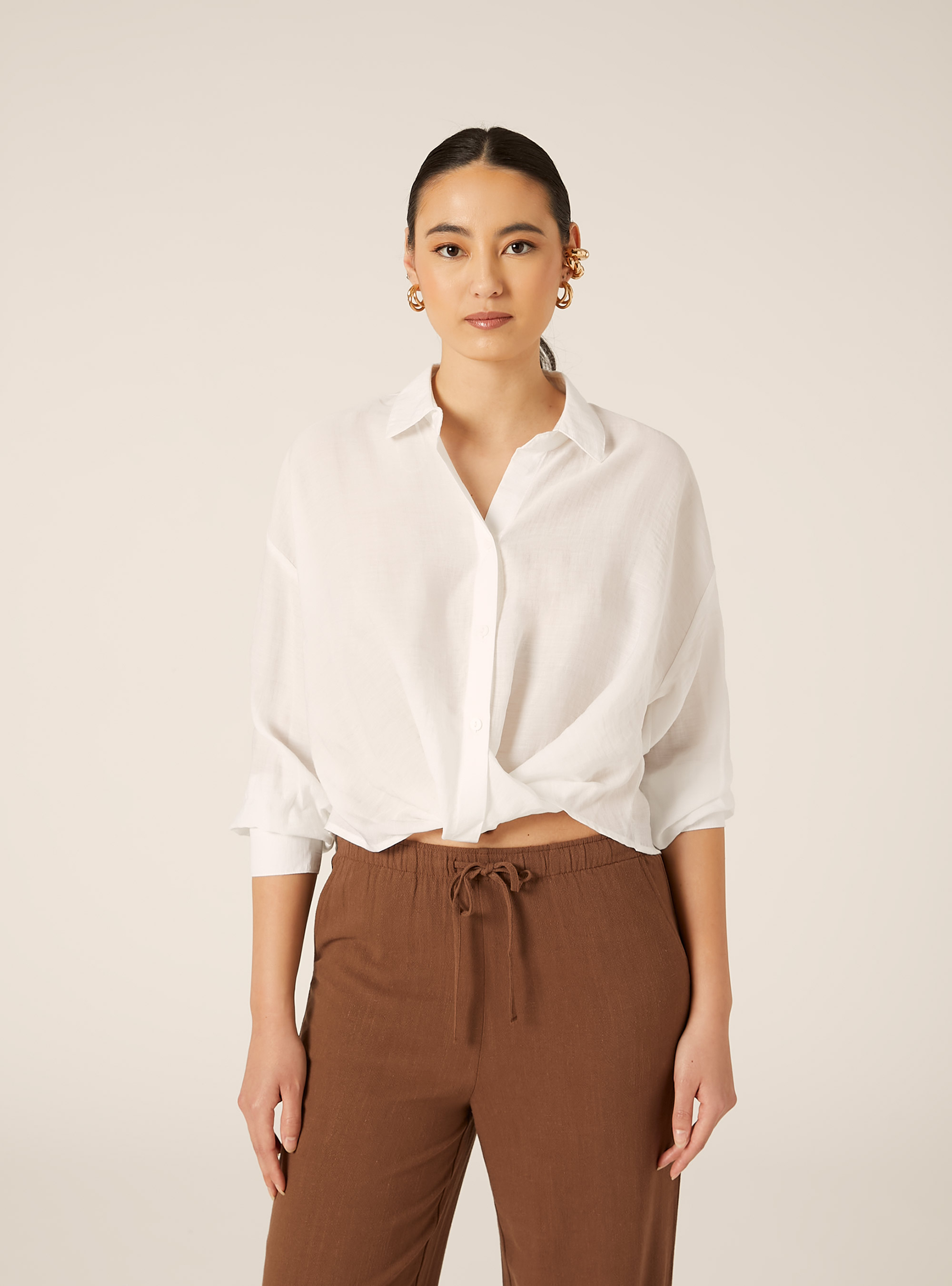 Chemise Oversize L&eacute;g&egrave;re, WH2 WHITE