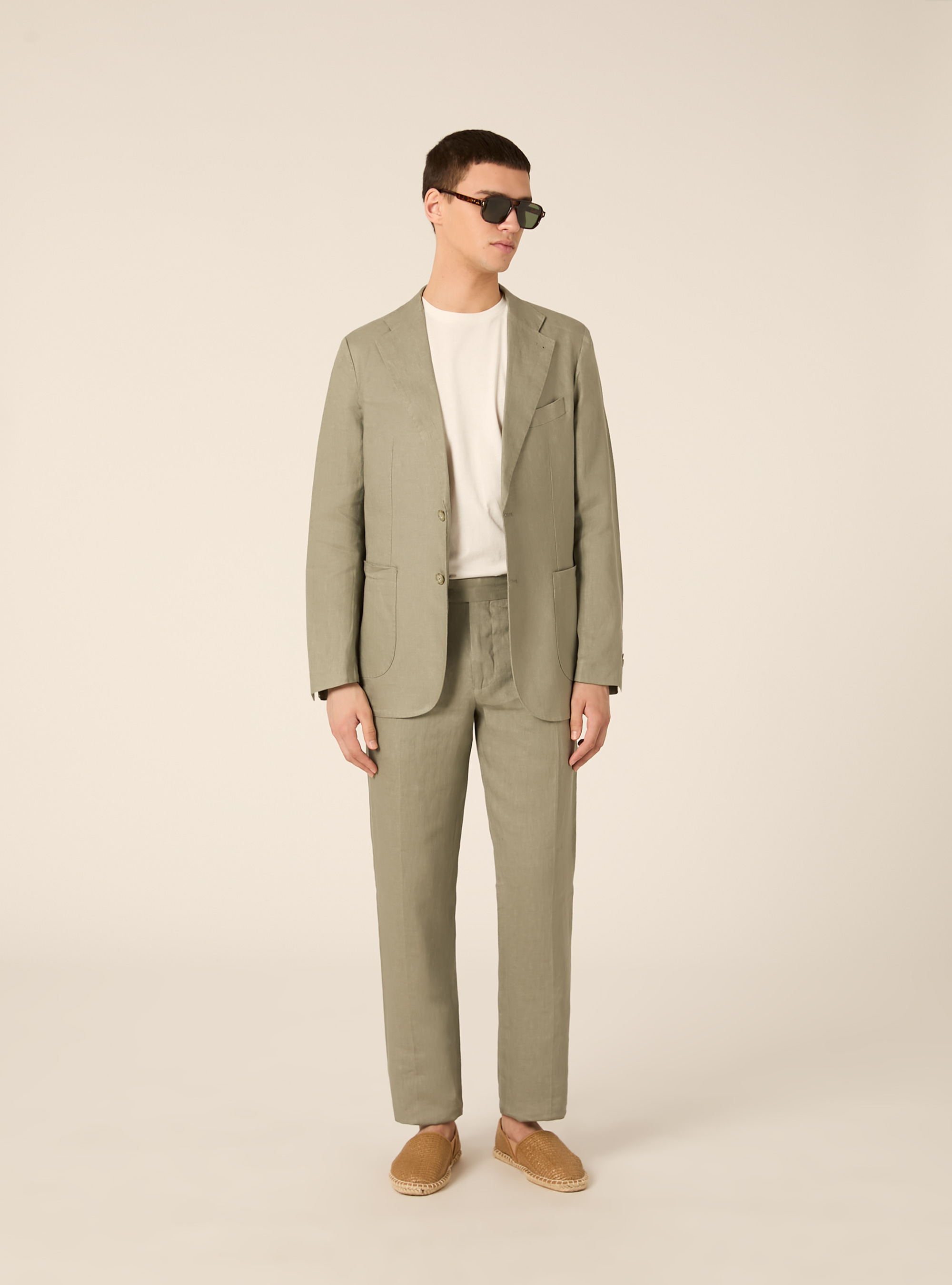 Giacca in lino monopetto, KY2 KAKY MEDIUM