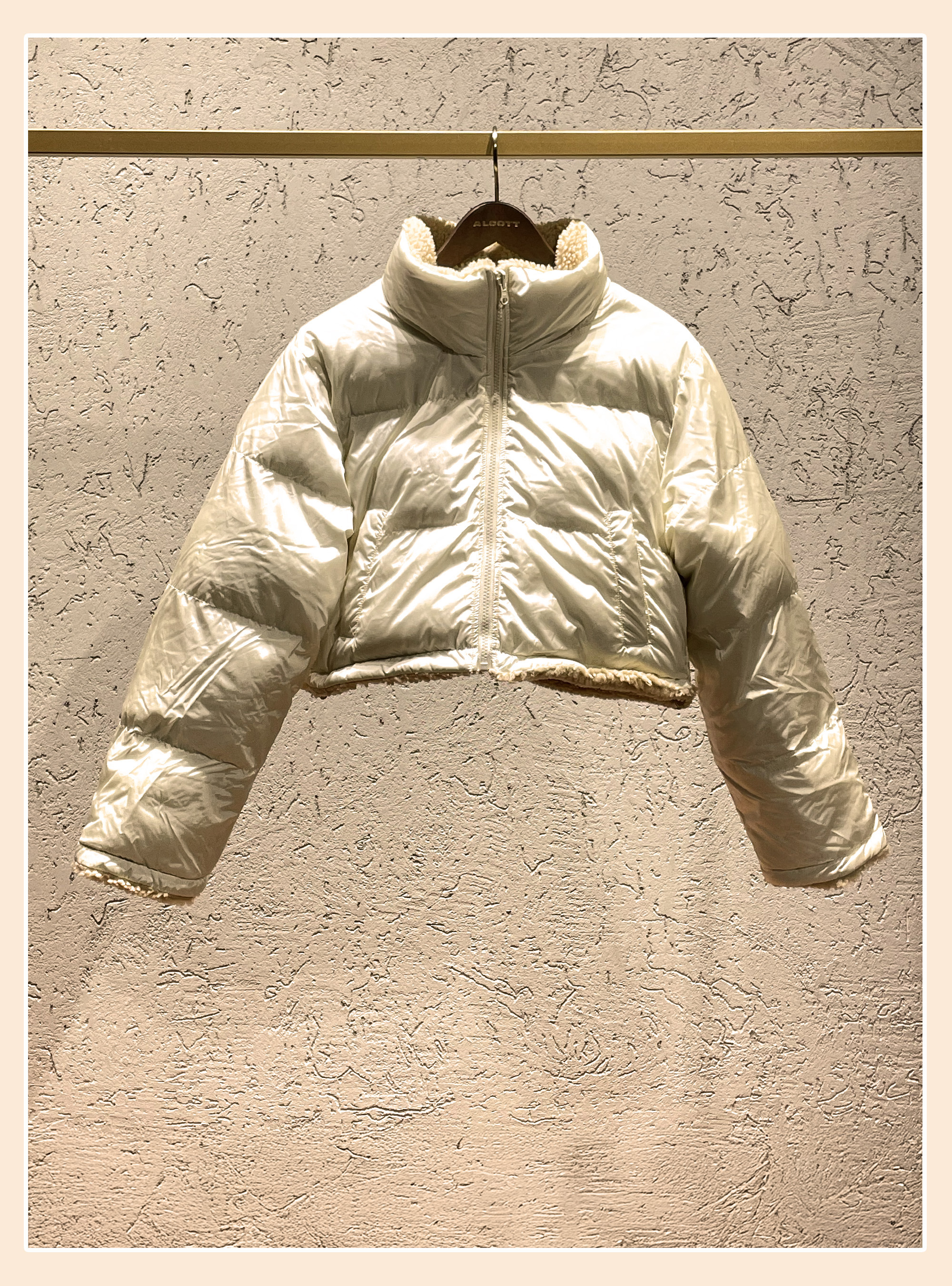 Puffy with sheepskin inside, WHITE