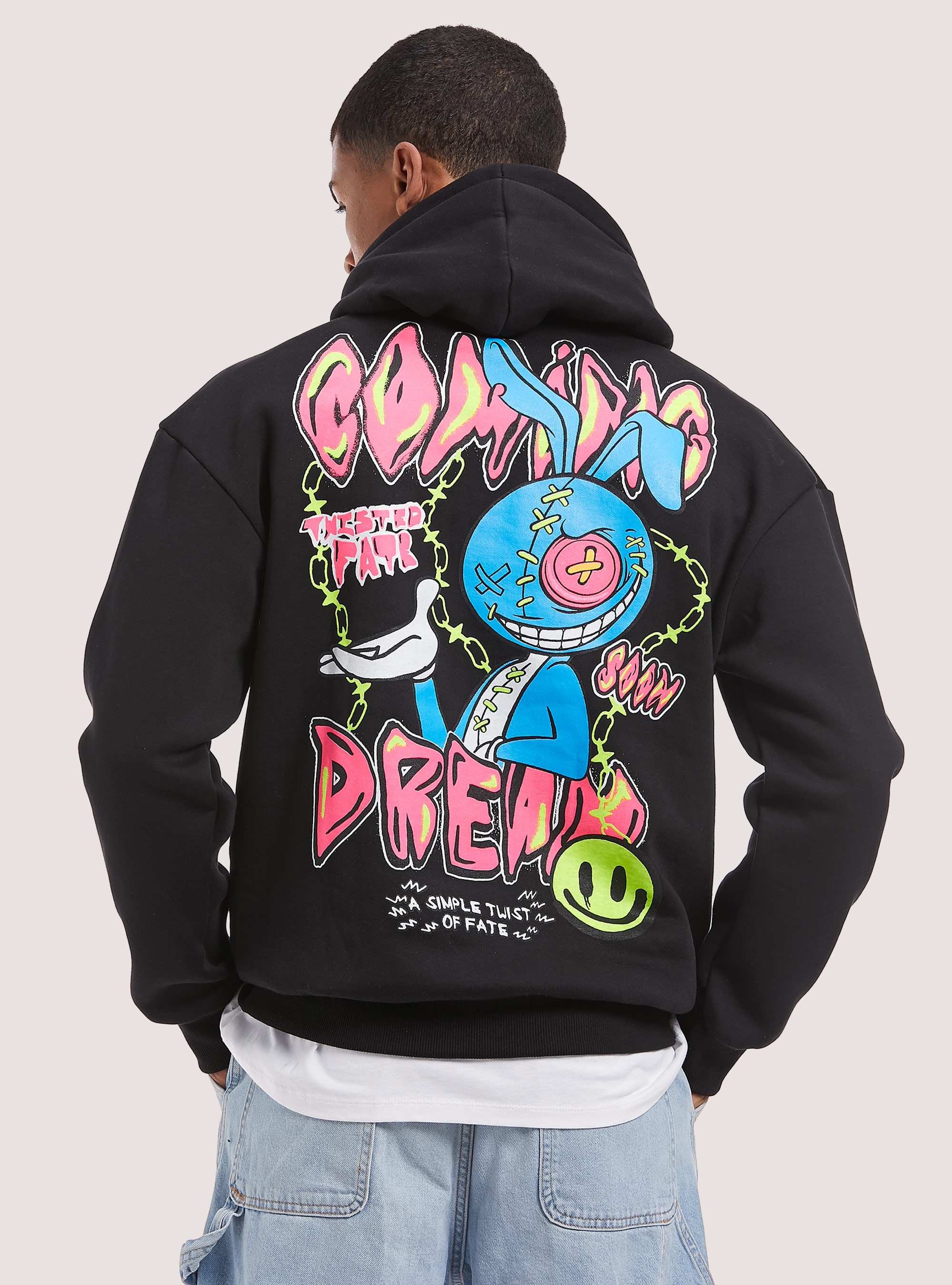 Sweatshirt with Smile Collection print, BK1 BLACK