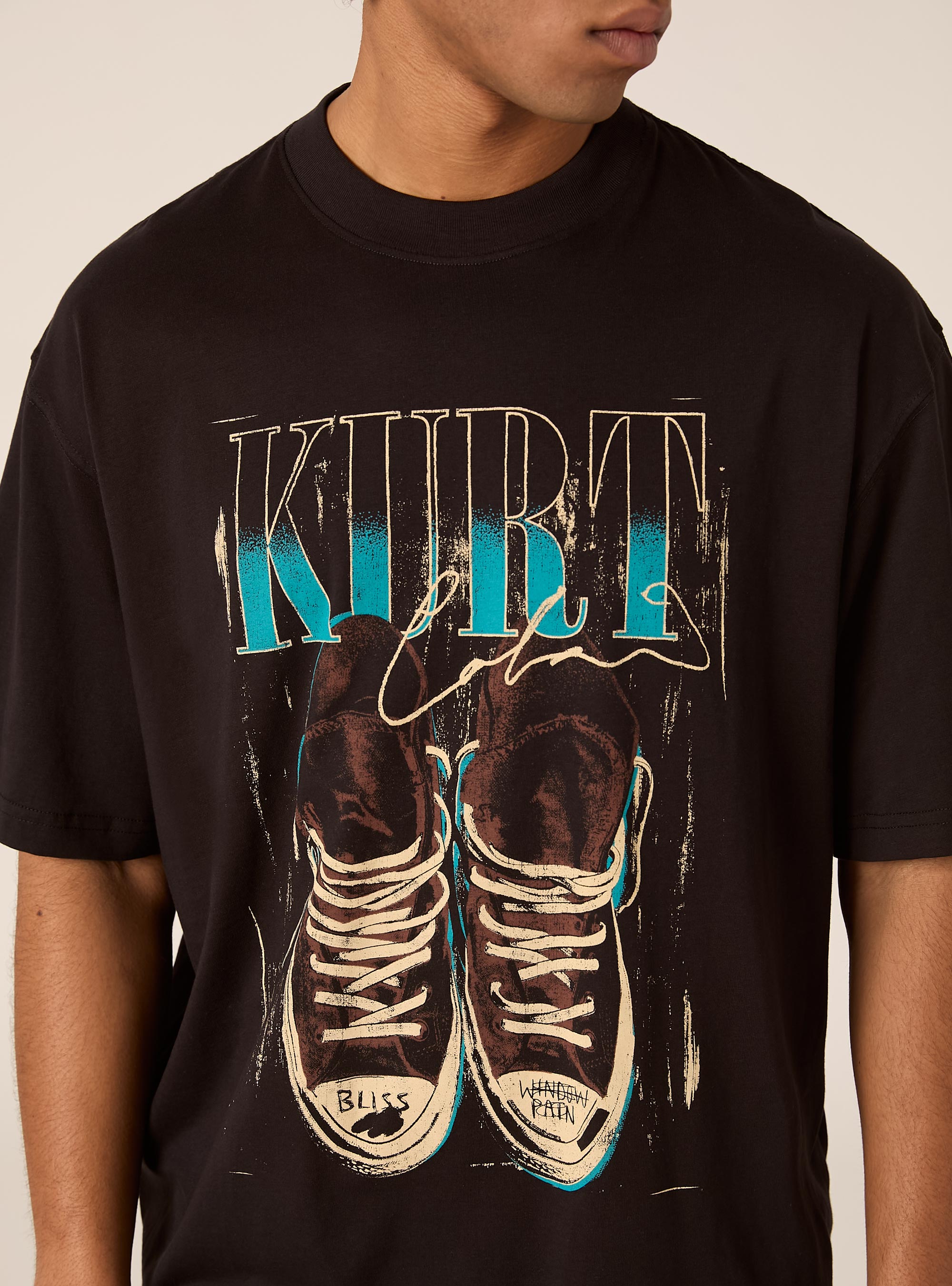 Licenza nirvana t-shirt boxy, BK1 BLACK