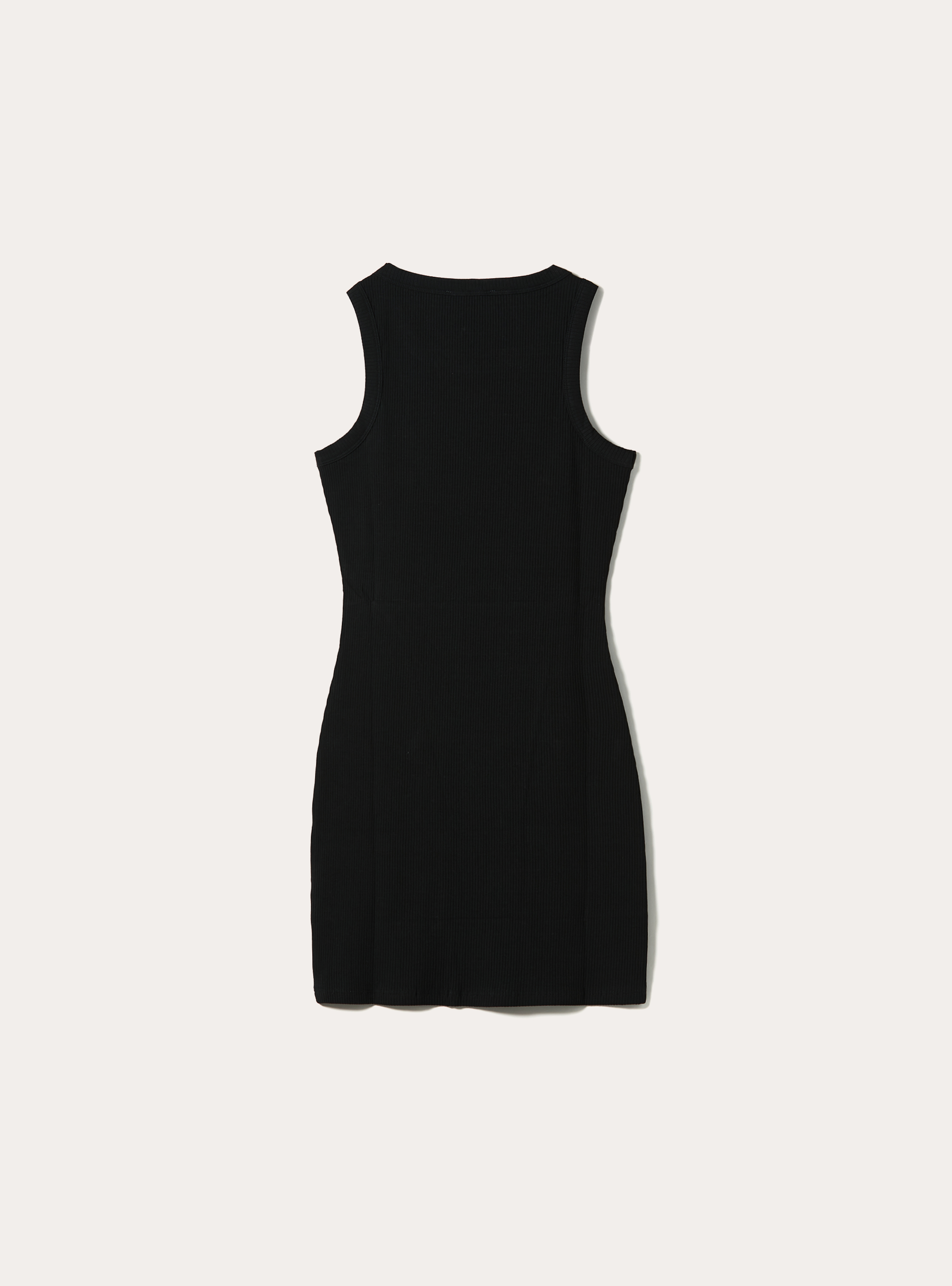 Robe basique en cotes, BK1 BLACK