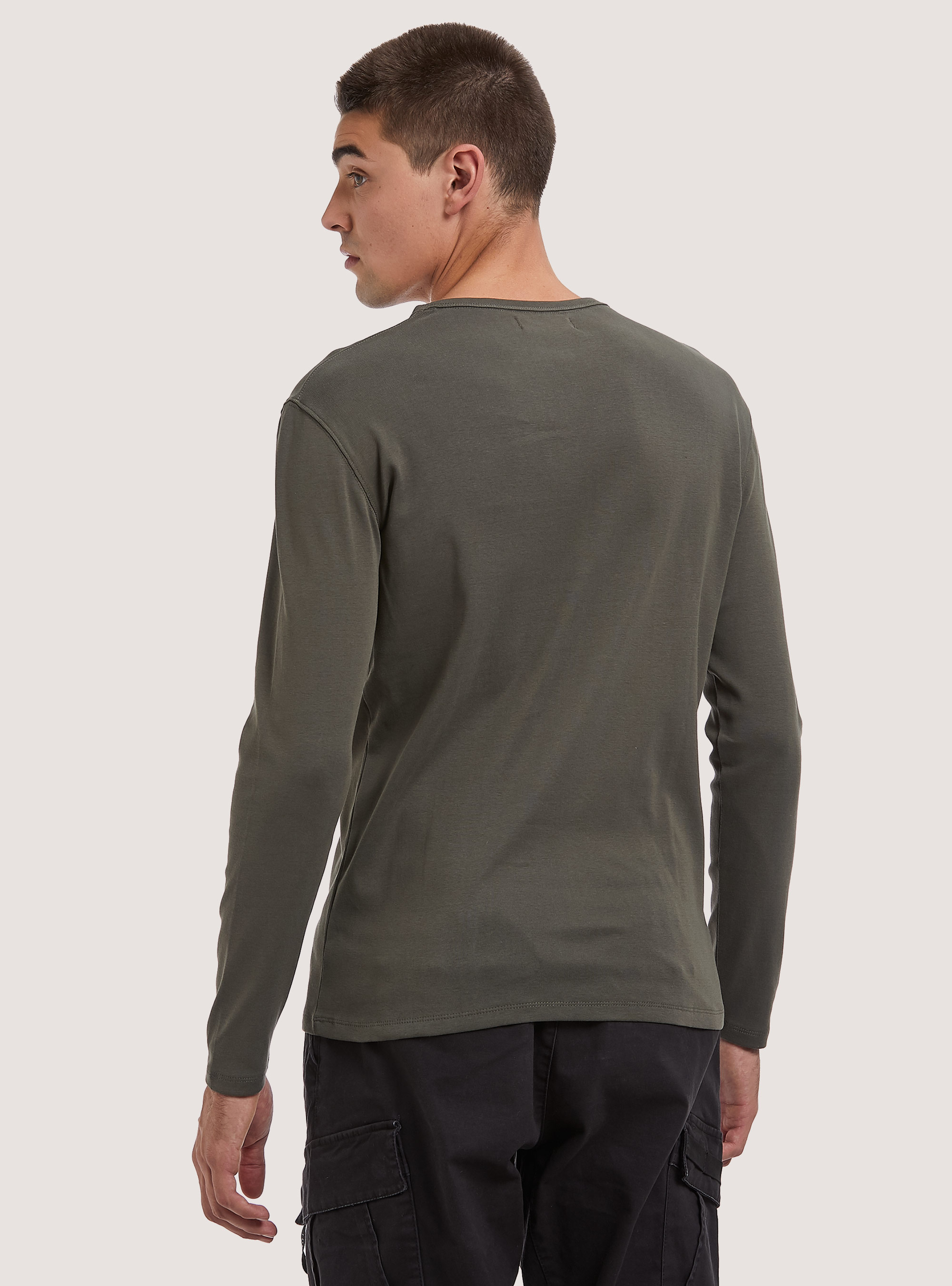 T-shirt en coton à manches longues, KY2 KAKY MEDIUM