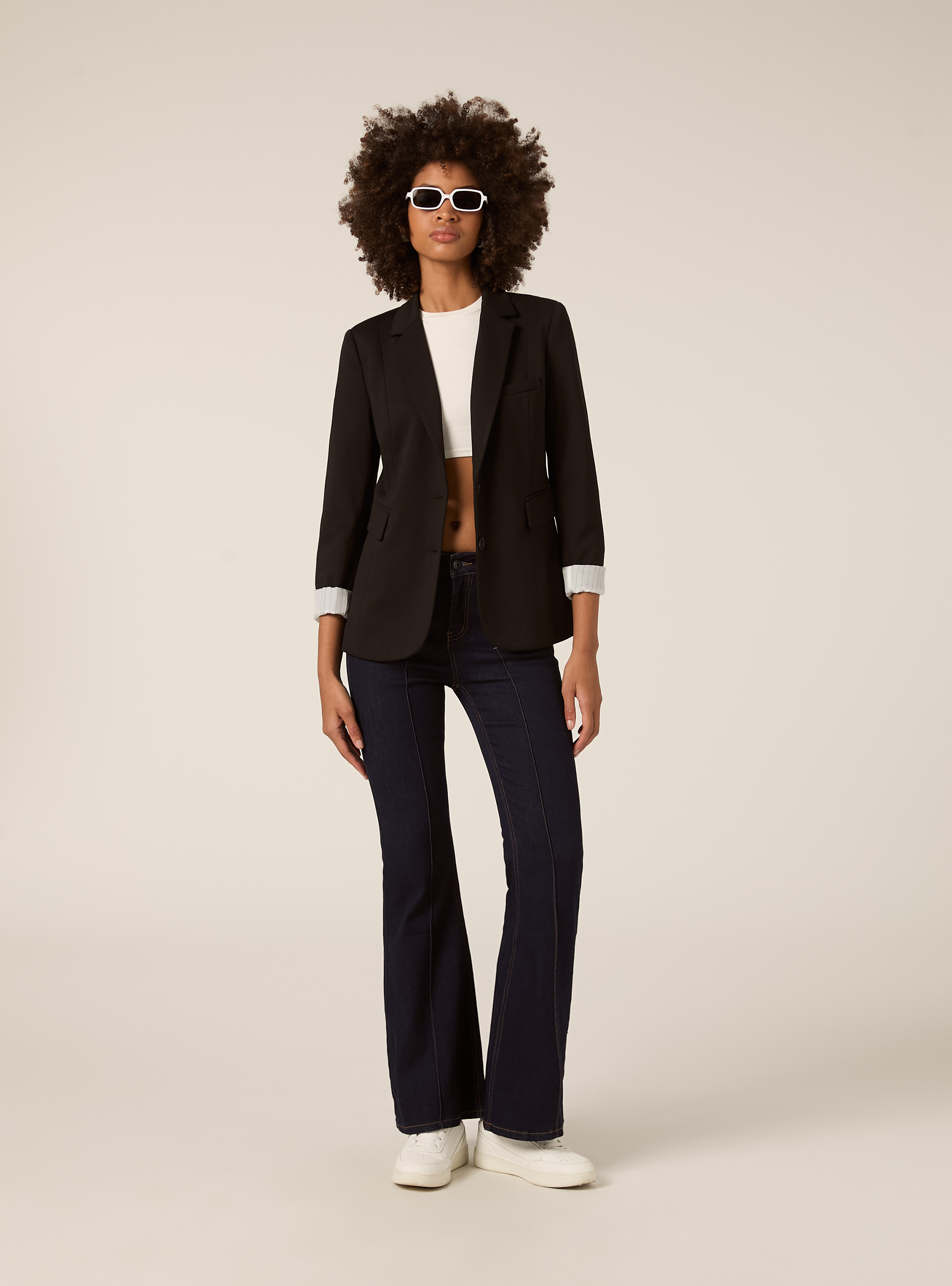 Jersey blazer, BK1 BLACK