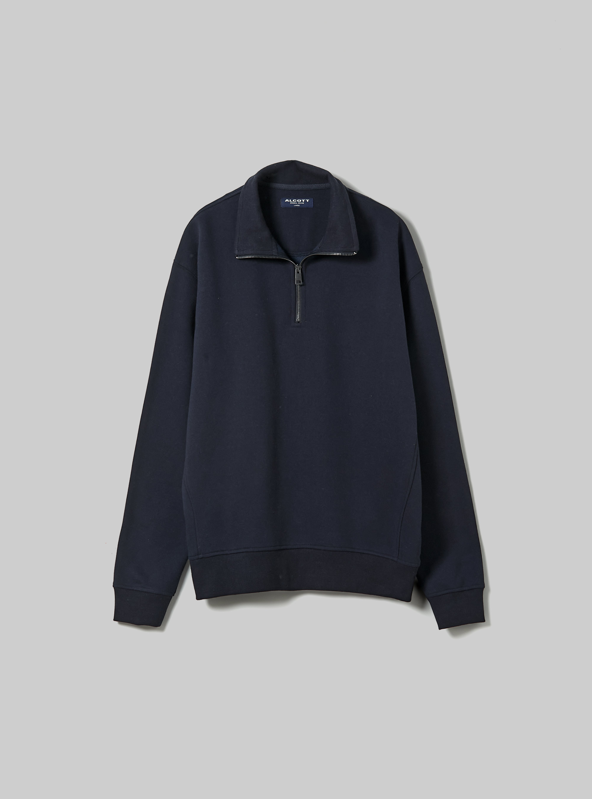 Sweatshirt demi-cou uni, NA1 NAVY DARK