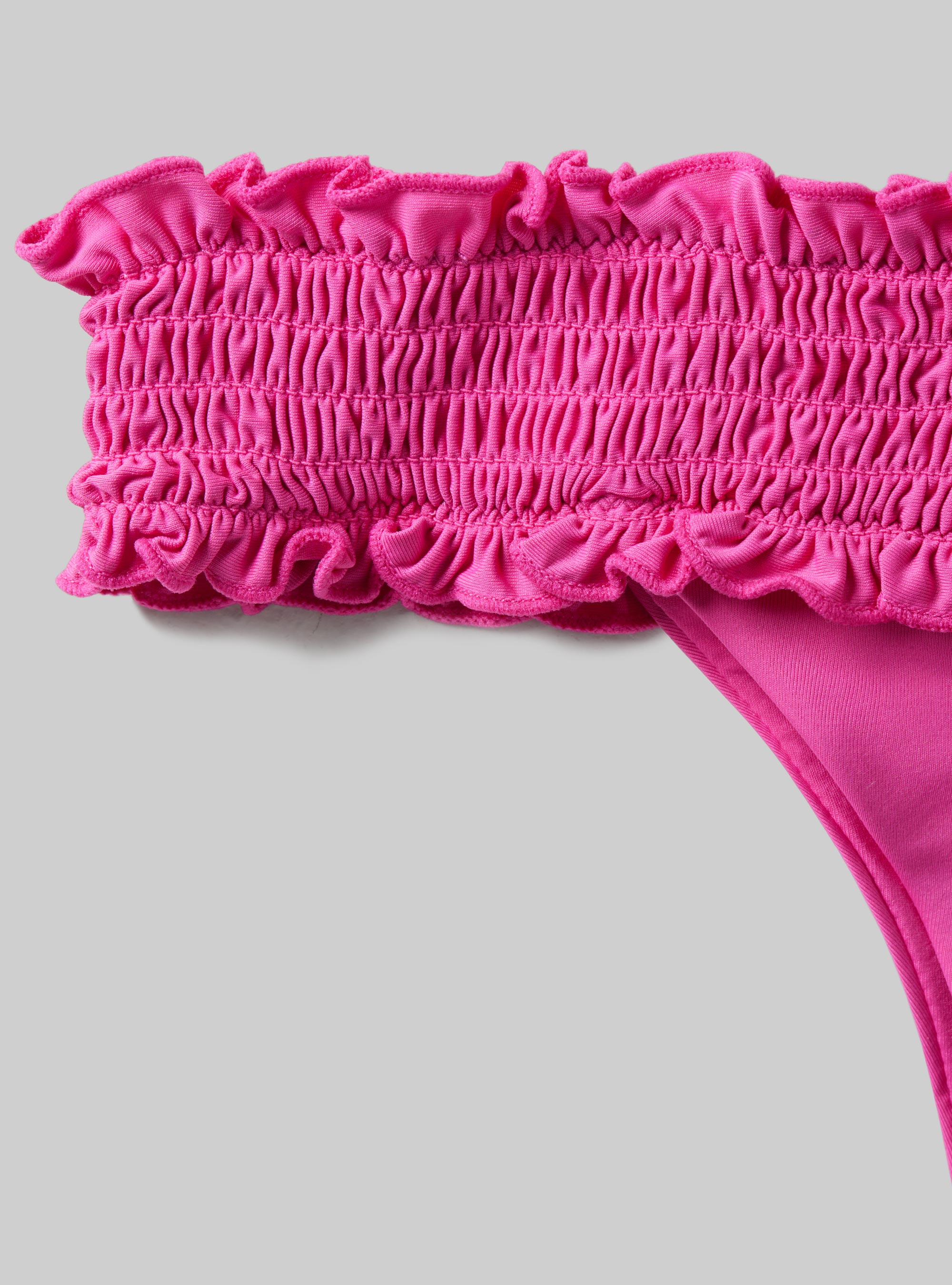 Textured bandeau bikini briefs, FX2 FUXIA MEDIUM