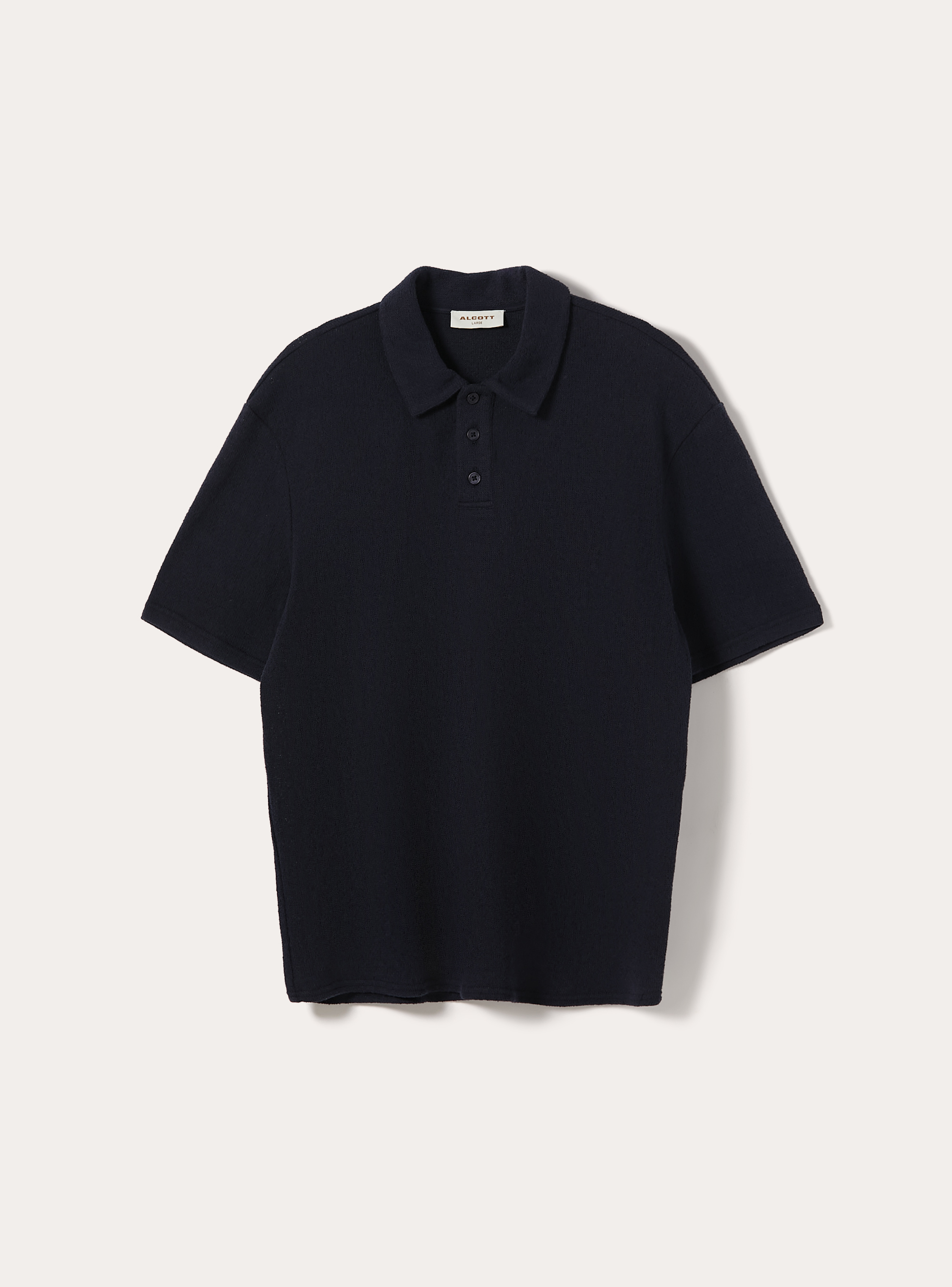 Polo effetto maglia regular fit, NA1 NAVY DARK