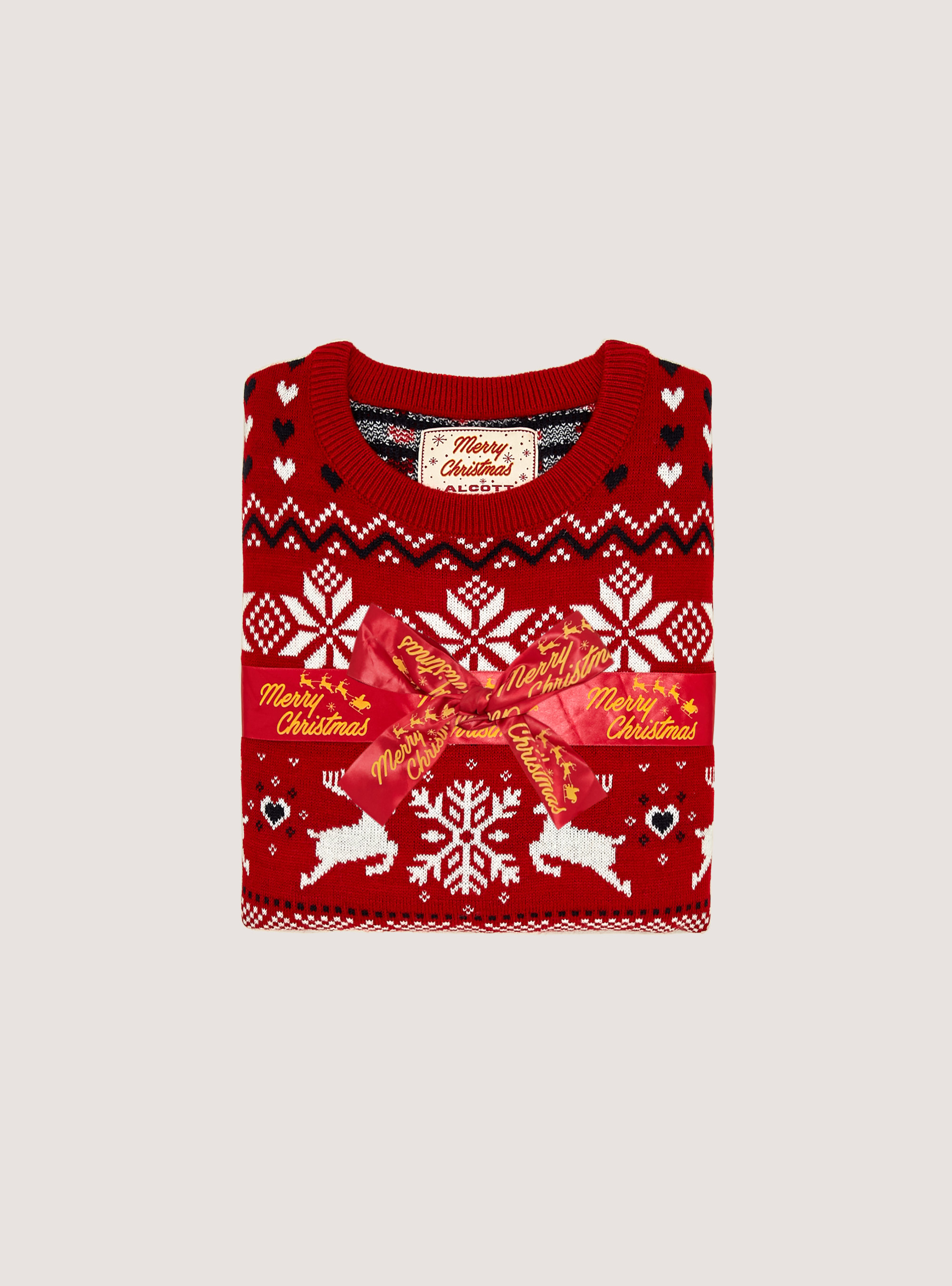 Pullover  "renne e merry xmas", RD2 RED MEDIUM