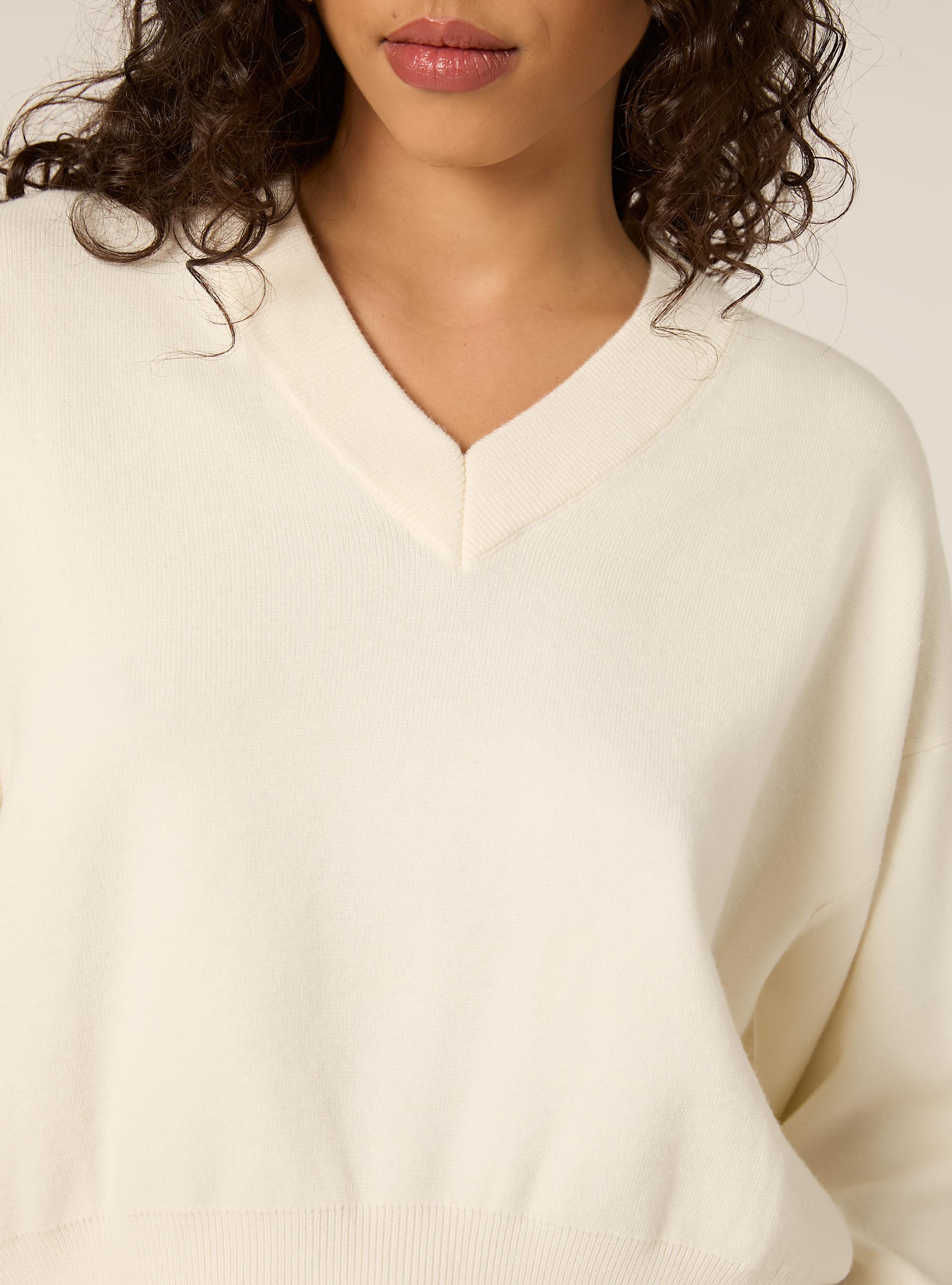 Maglia scollo a v, WH2 WHITE