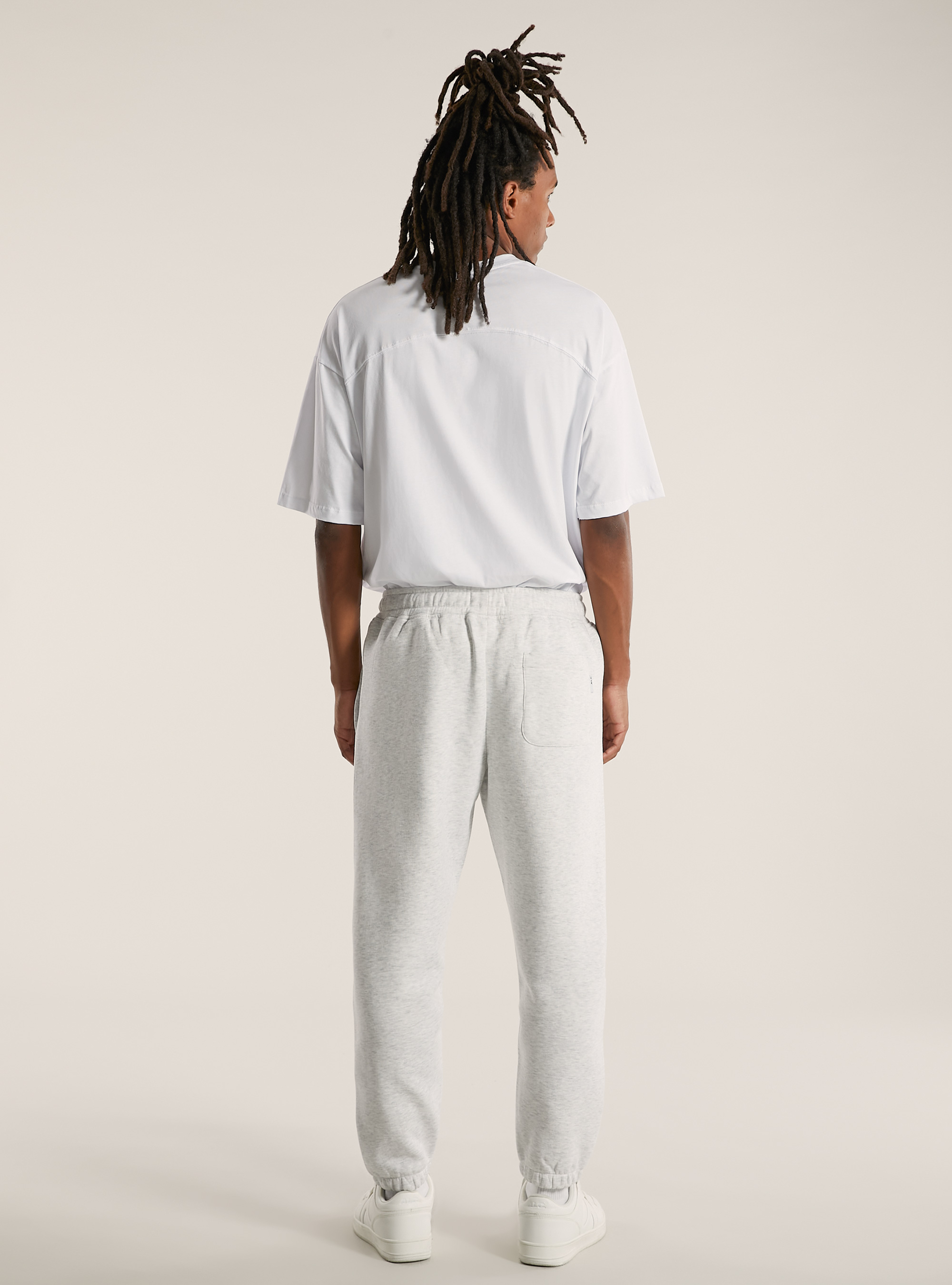 Pantalon jogger en peluche, MGY3 GREY MEL LIGHT