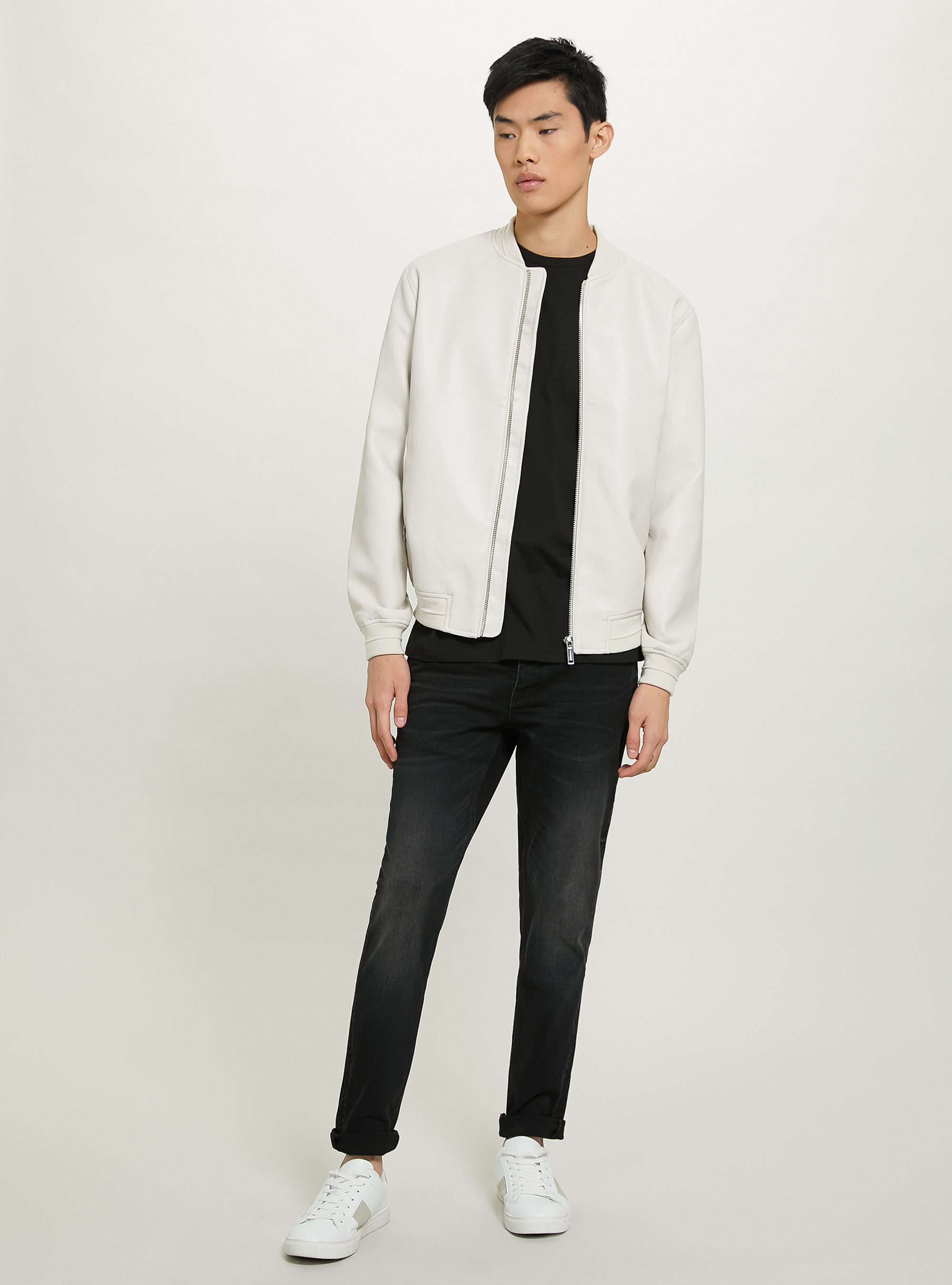 Blouson bombardier effet cuir, WH2 WHITE