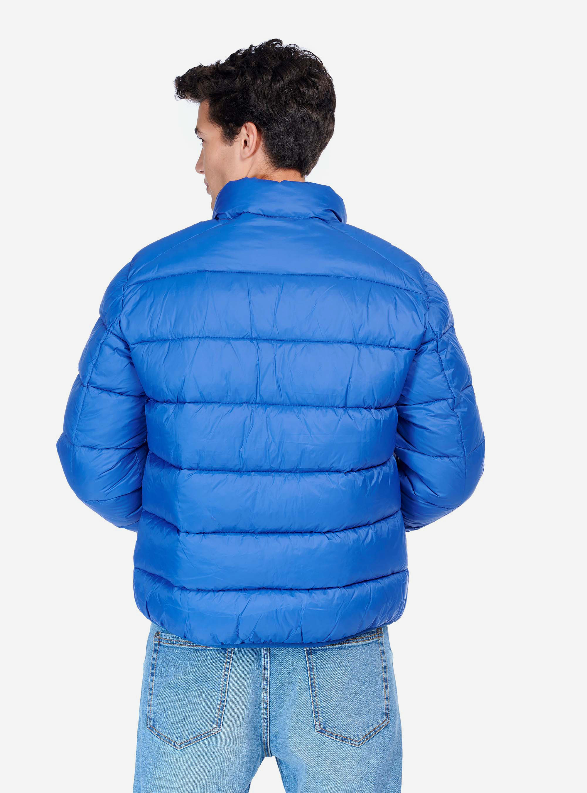 CAZADORA CON CAPUCHA, AZUL