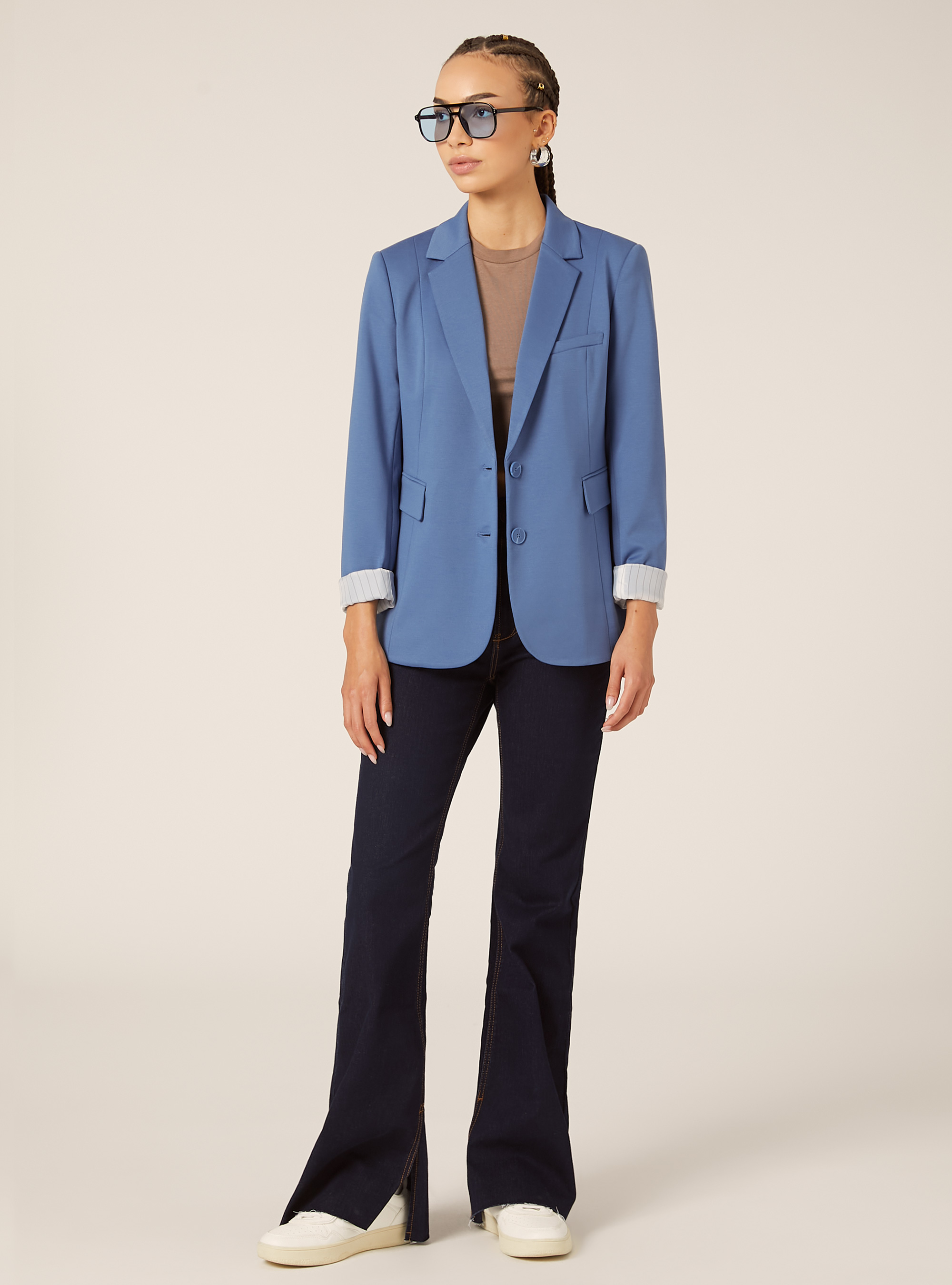 Jersey blazer, AZ2 AZURE MEDIUM