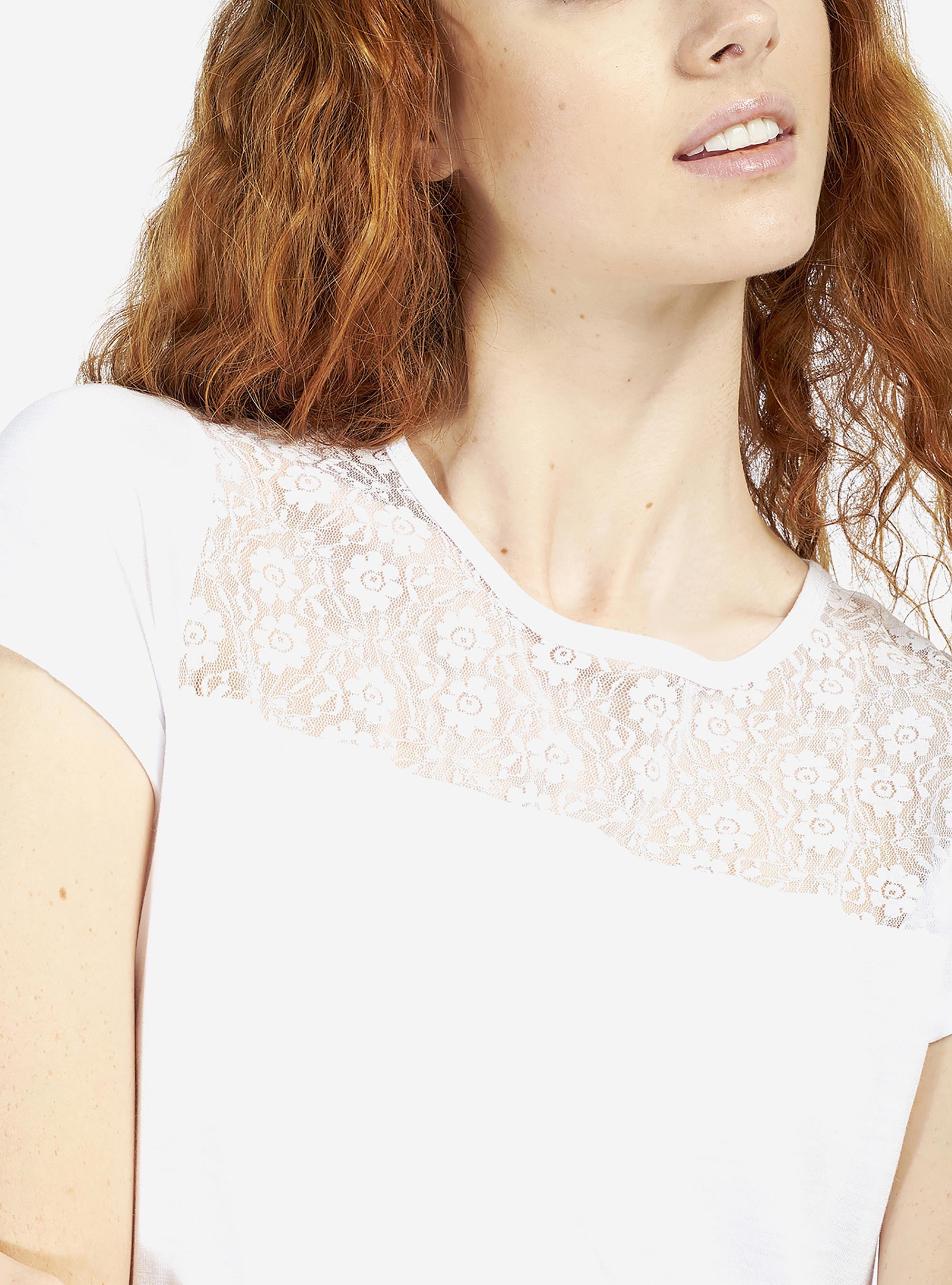 SHIRT MIT SPITZENDETAILS, C016 WHITE