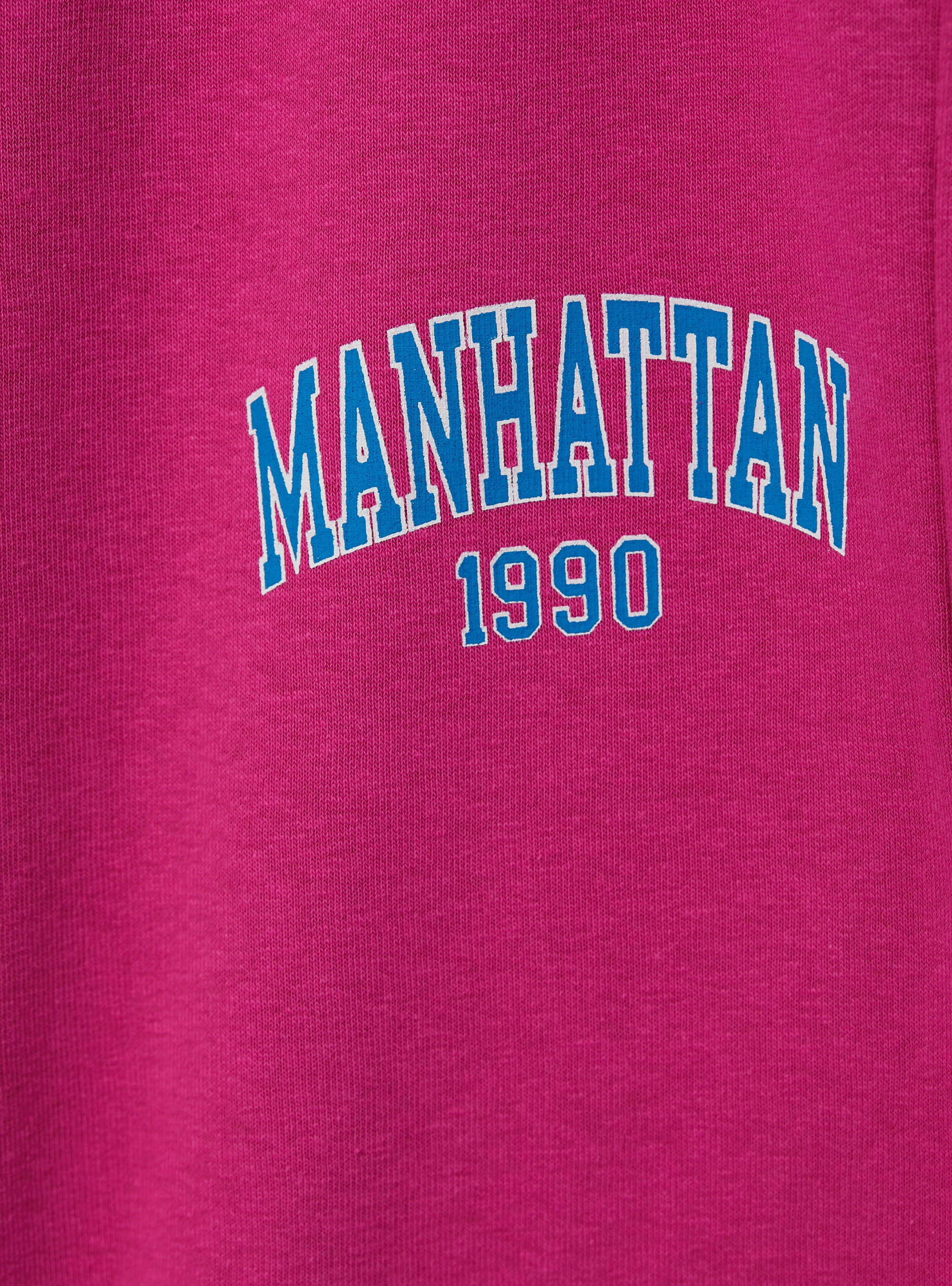 Jogger trousers with college print, FX2 FUXIA MEDIUM