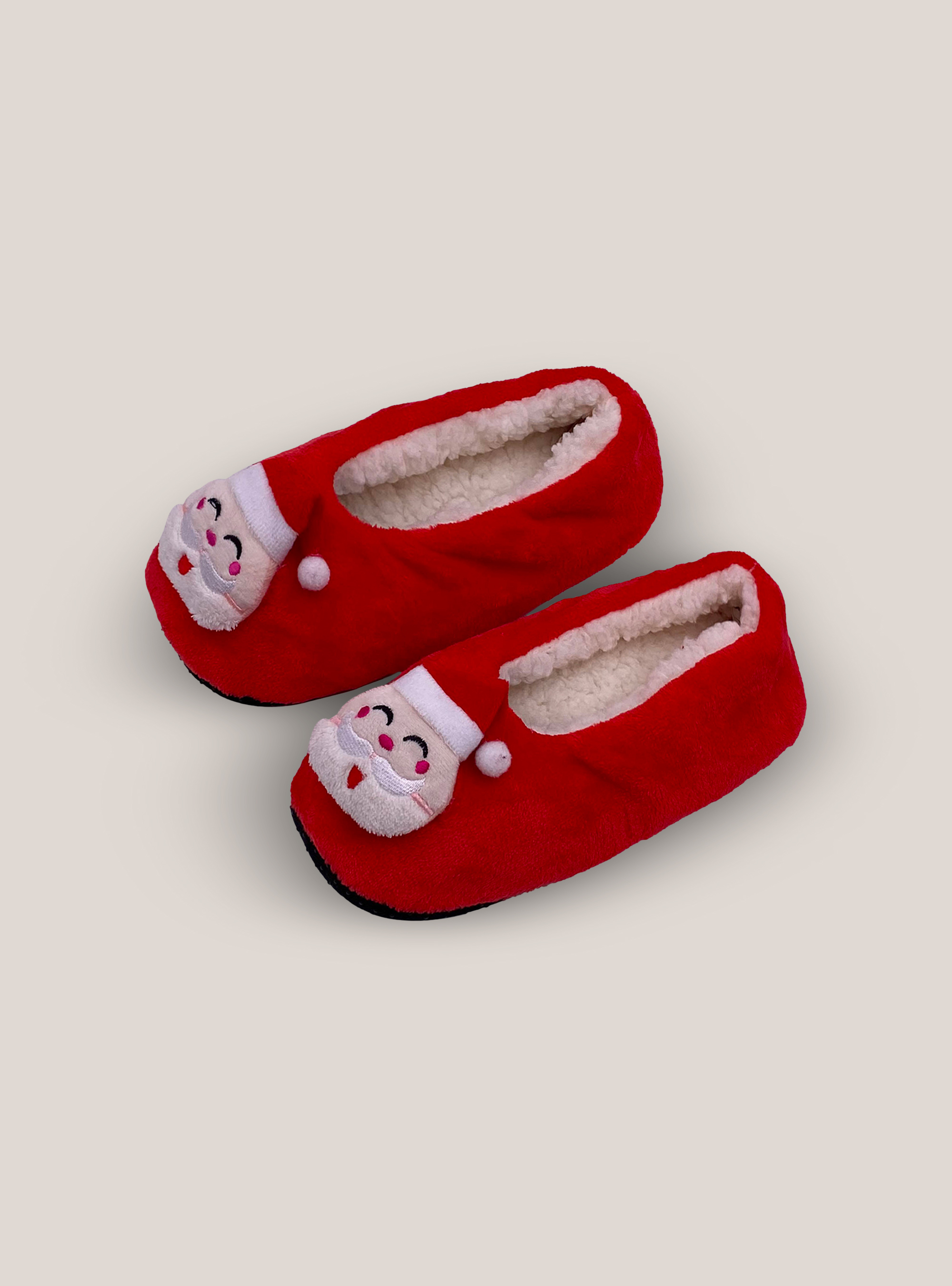 Christmas slippers with Santa Claus, MULTICOLOR
