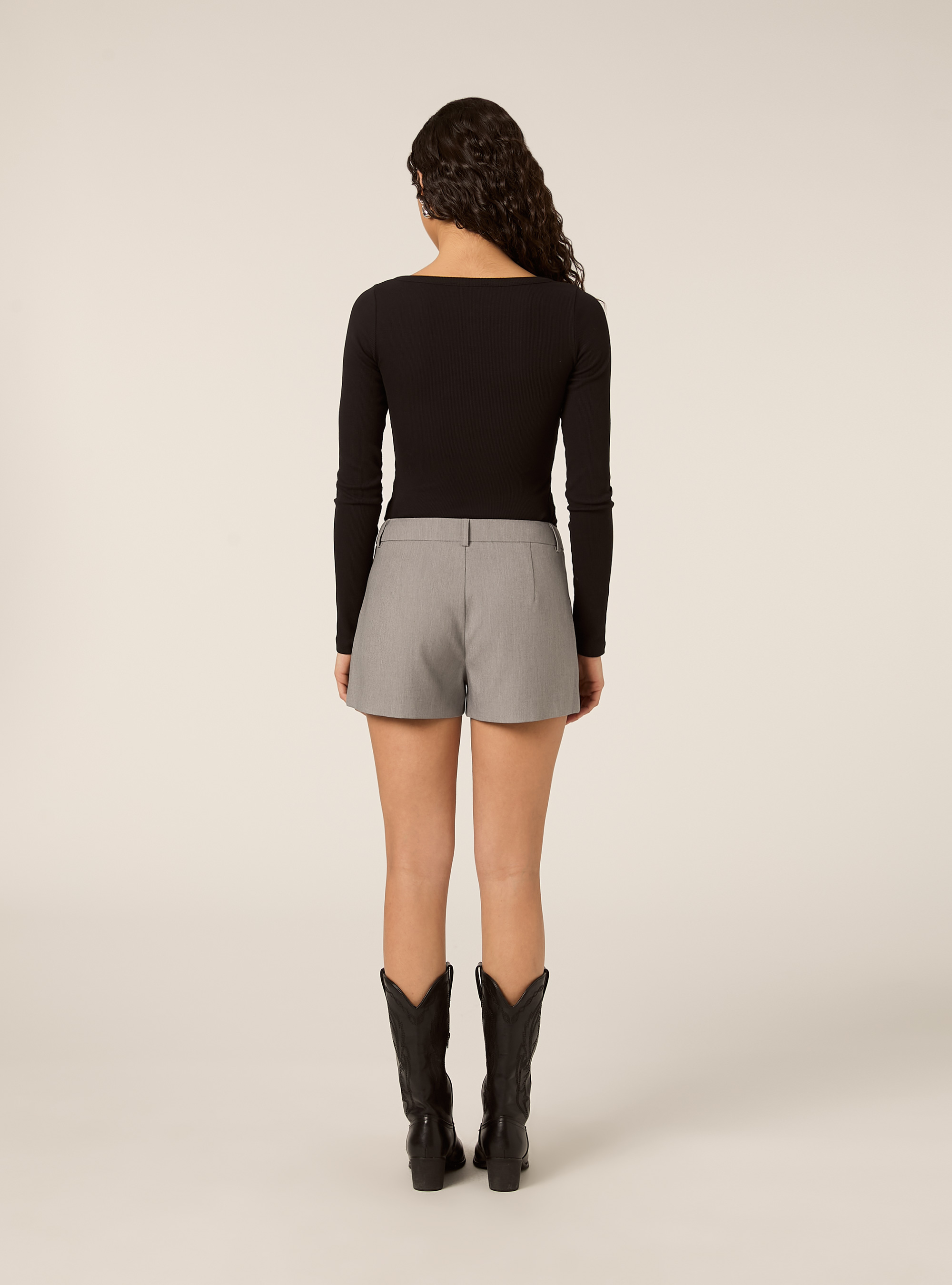 Mini shorts, MGY3 GREY MEL LIGHT