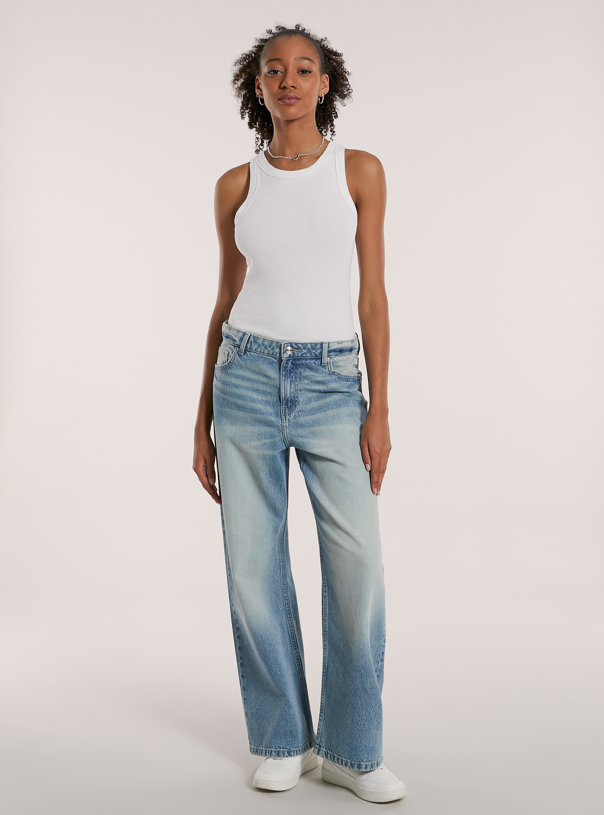 Baggy fit jeans, D006 AZURE