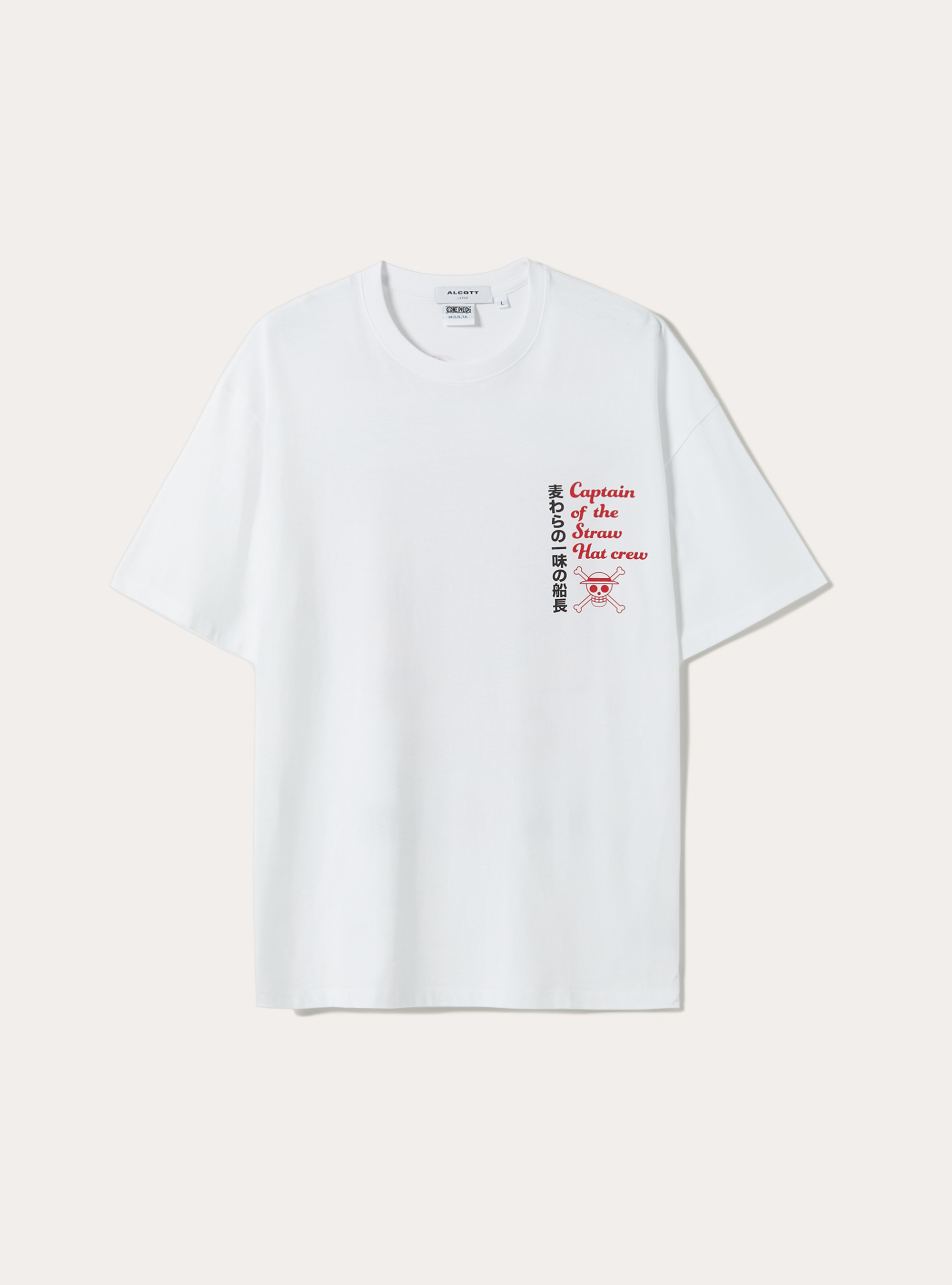 One Piece / Alcott oversize t-shirt, WH3 WHITE