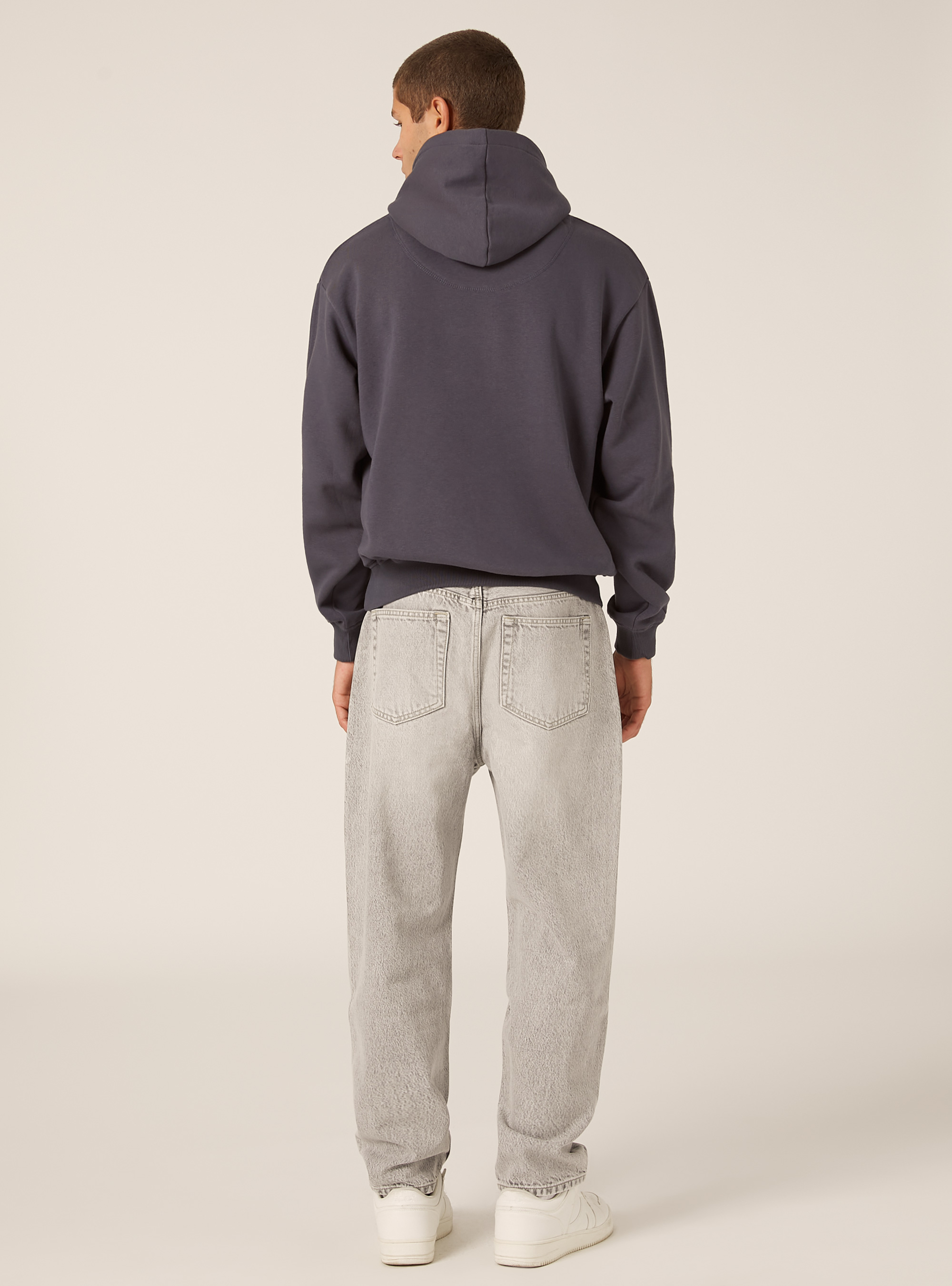 Boxy fit hoodie, BL2 BLUE MEDIUM